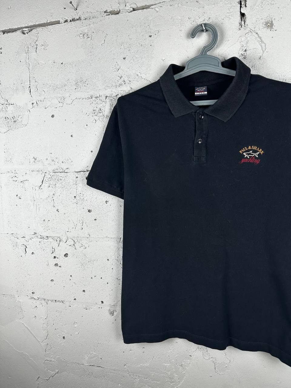 Paul & Shark × Vintage Vintage Paul Shark Logo Polo T shirt Black Size US XL / EU 56 / 4 - 3 Thumbnail