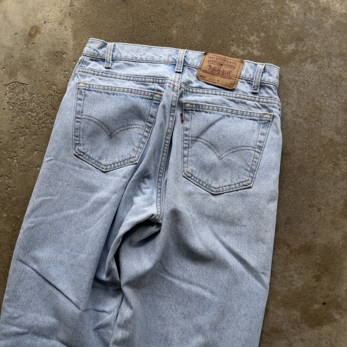 Levi's 90s Levi’s 560 Faded Thrashed Jeans USA ERD Grunge Chrome Size US 32 / EU 48 - 13 Thumbnail