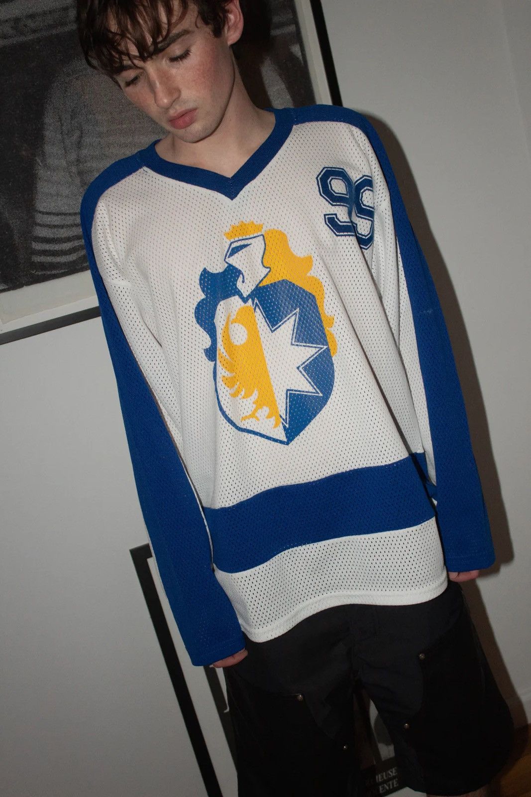 Vintage 🚭 INSANE 🚭 ERD REFERENCE 90s LE ROSEY KNIGHT HOCKEY JERSEY Size US XL / EU 56 / 4 - 3 Thumbnail