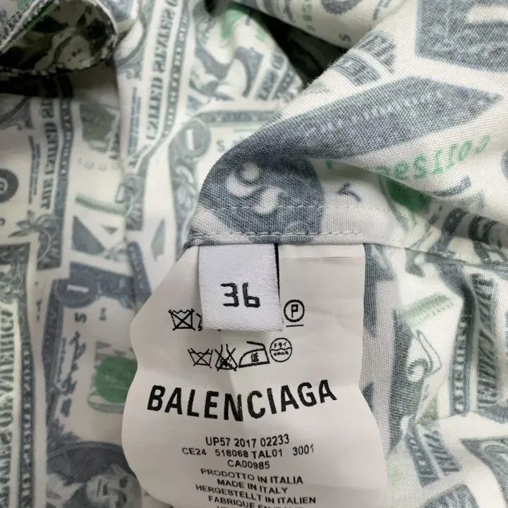 Balenciaga Balenciaga Balenciaga Dollar Print Long Sleeve Shirt -2507 Size US S / EU 44-46 / 1 - 2 Thumbnail