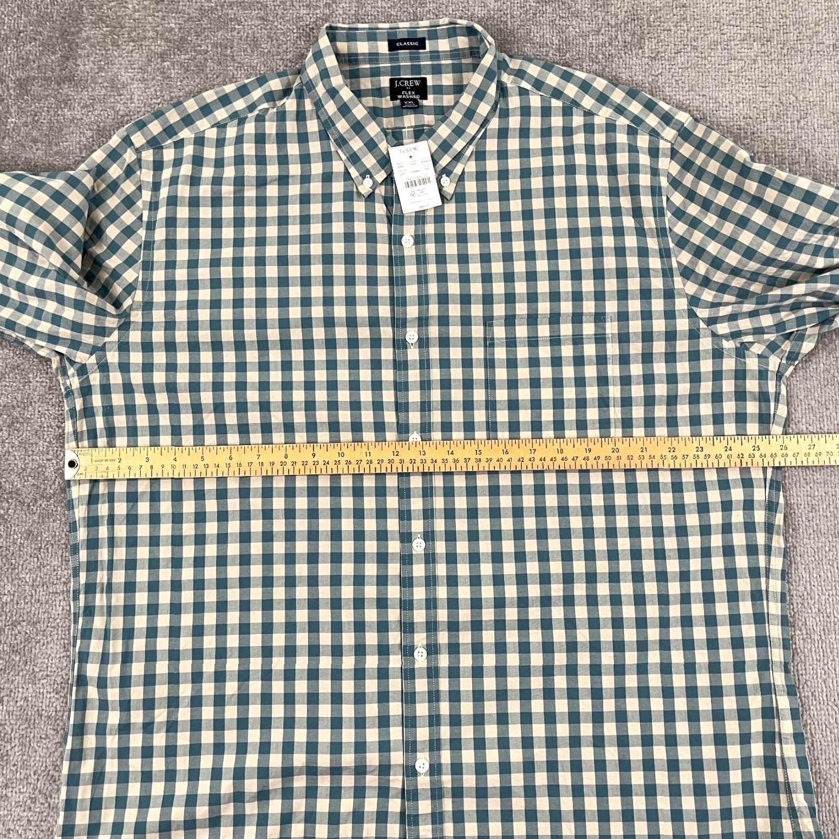 J.Crew J.CREW Shirt Mens 2XL Classic Fit Button-Down Long Sleeve Plaid Multicolor Green Brown New Size US XXL / EU 58 / 5 - 5 Thumbnail