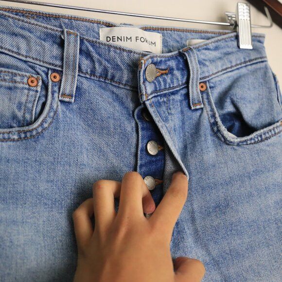 Aritzia Aritzia Denim Forum The Yoko High Rise Slim Jeans Bleu Size 25" / US 0 / IT 36 - 3 Thumbnail