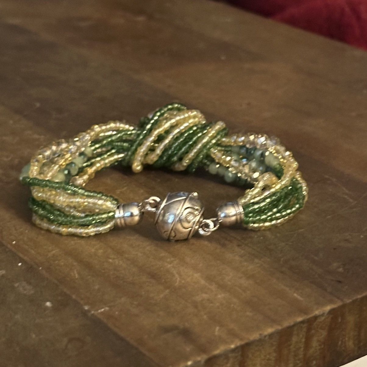 Other Twisted green and yellow seed bead bracelet Size ONE SIZE - 6 Thumbnail
