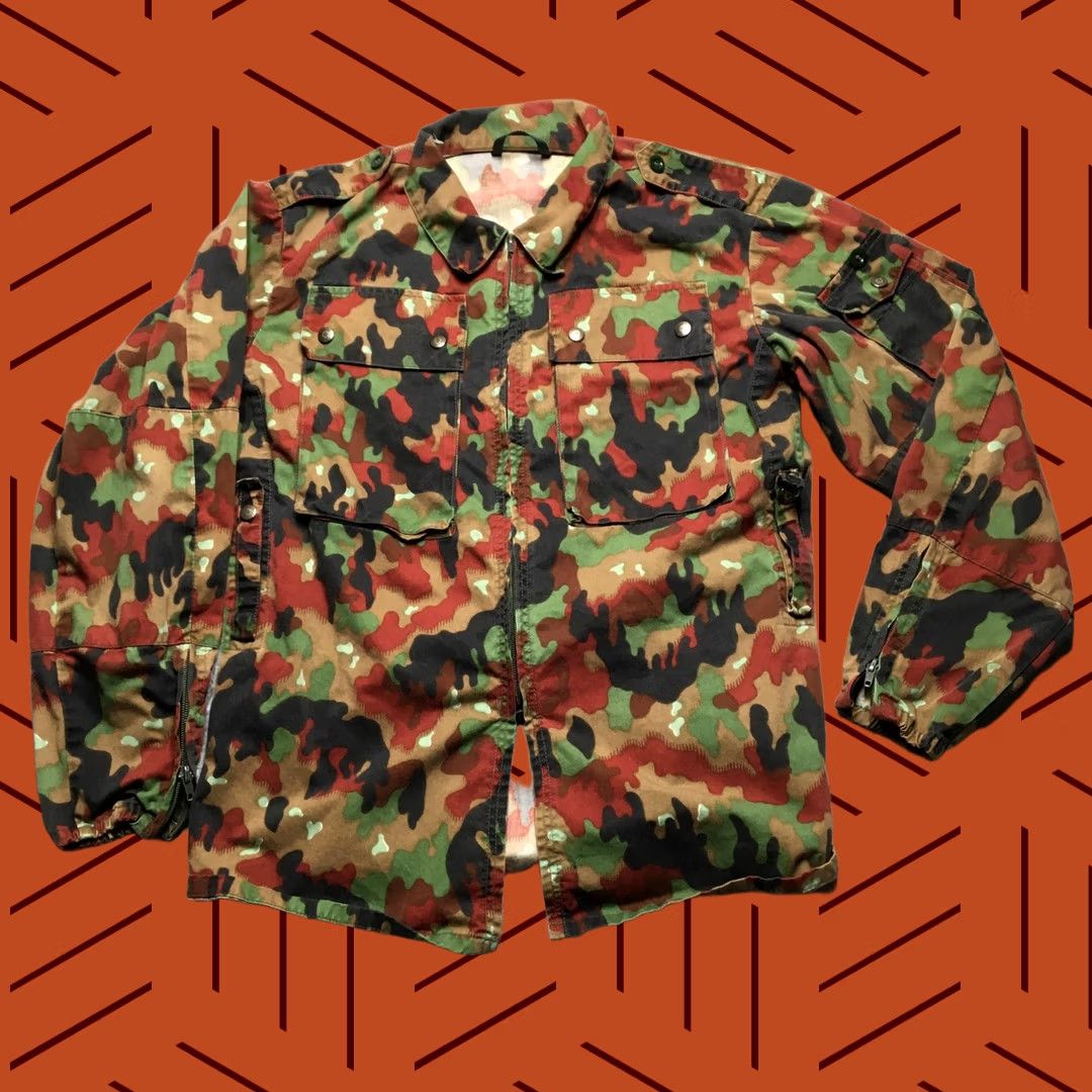 Vintage VINTAGE German Military Jacket Mens M Camouflage Zip Front Cotton Blend 80s Size US M / EU 48-50 / 2 - 1 Thumbnail