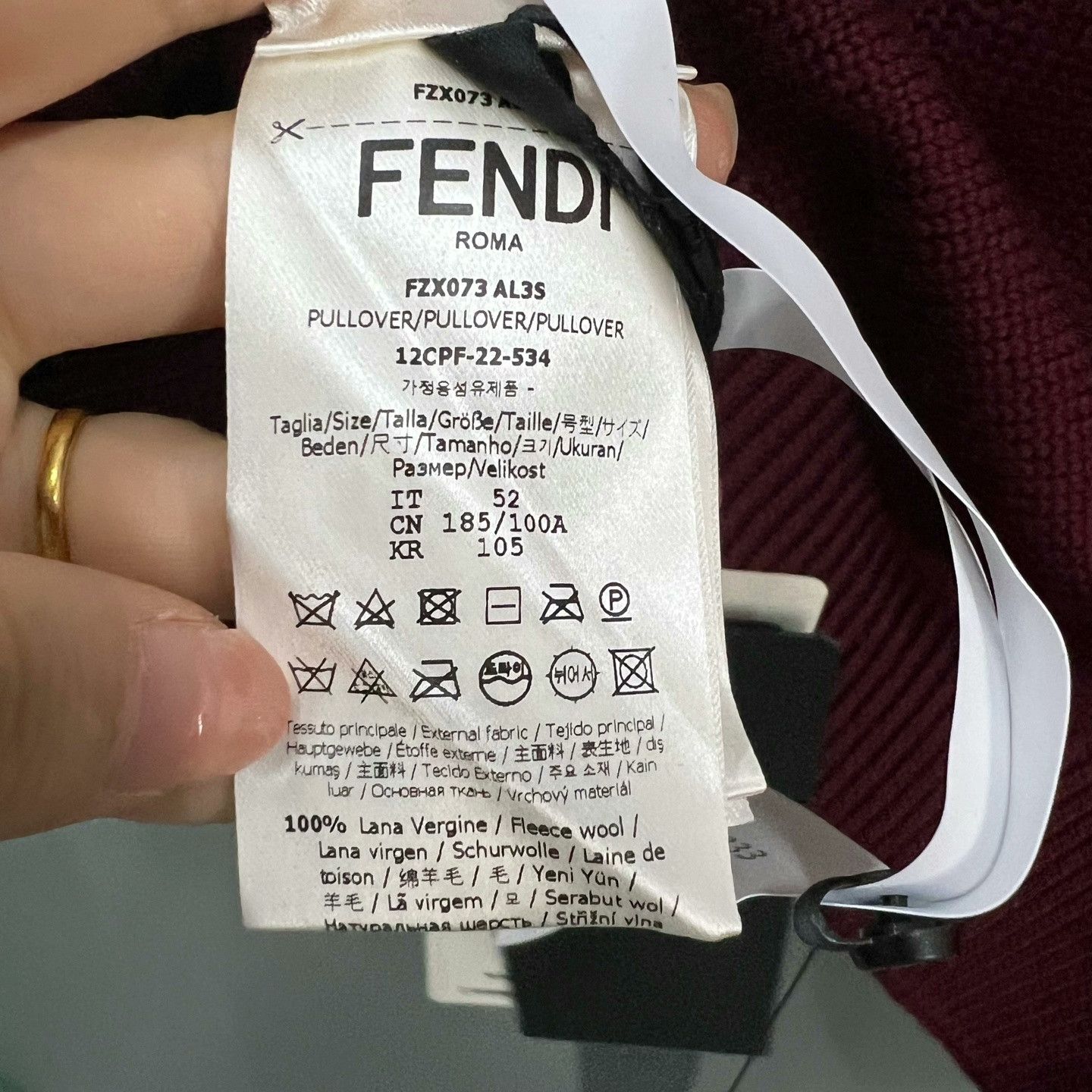 Fendi FENDI Letter Logo Red Sweater Size US S / EU 44-46 / 1 - 4 Thumbnail