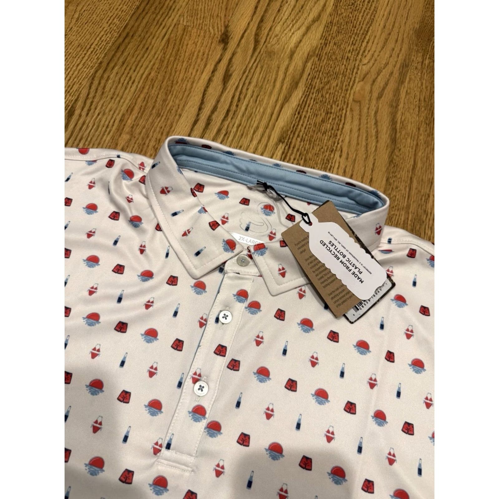 Vintage Swannies Golf Polo Shirt Men XXL White Quick Dry Moisture Wicking Breathable UV Protection Classic Outdoor Golf Shirt Mens 2XL Polo Size US XXL / EU 58 / 5 - 4 Thumbnail