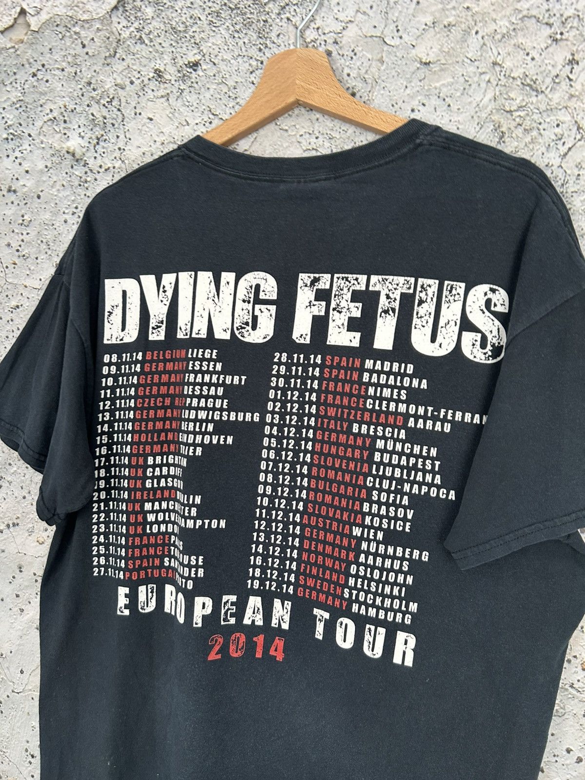 Band Tees Dying Fetus European Tour 2014 Rock Band Tee Metal Punk Size US L / EU 52-54 / 3 - 5 Thumbnail
