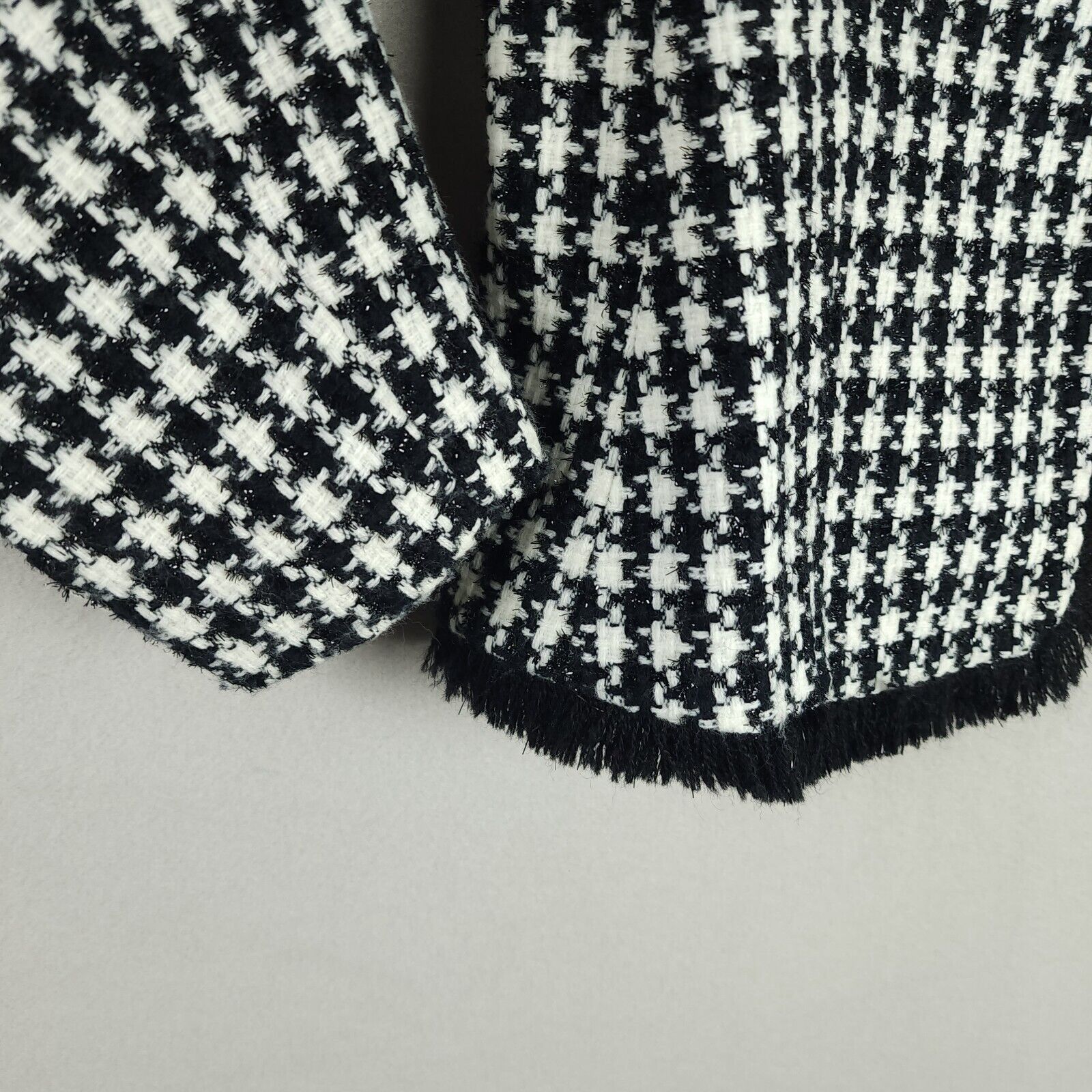 Vintage Shomi Petites Black & White Check Short Jacket- Size 8 Size M / US 6-8 / IT 42-44 - 7 Thumbnail