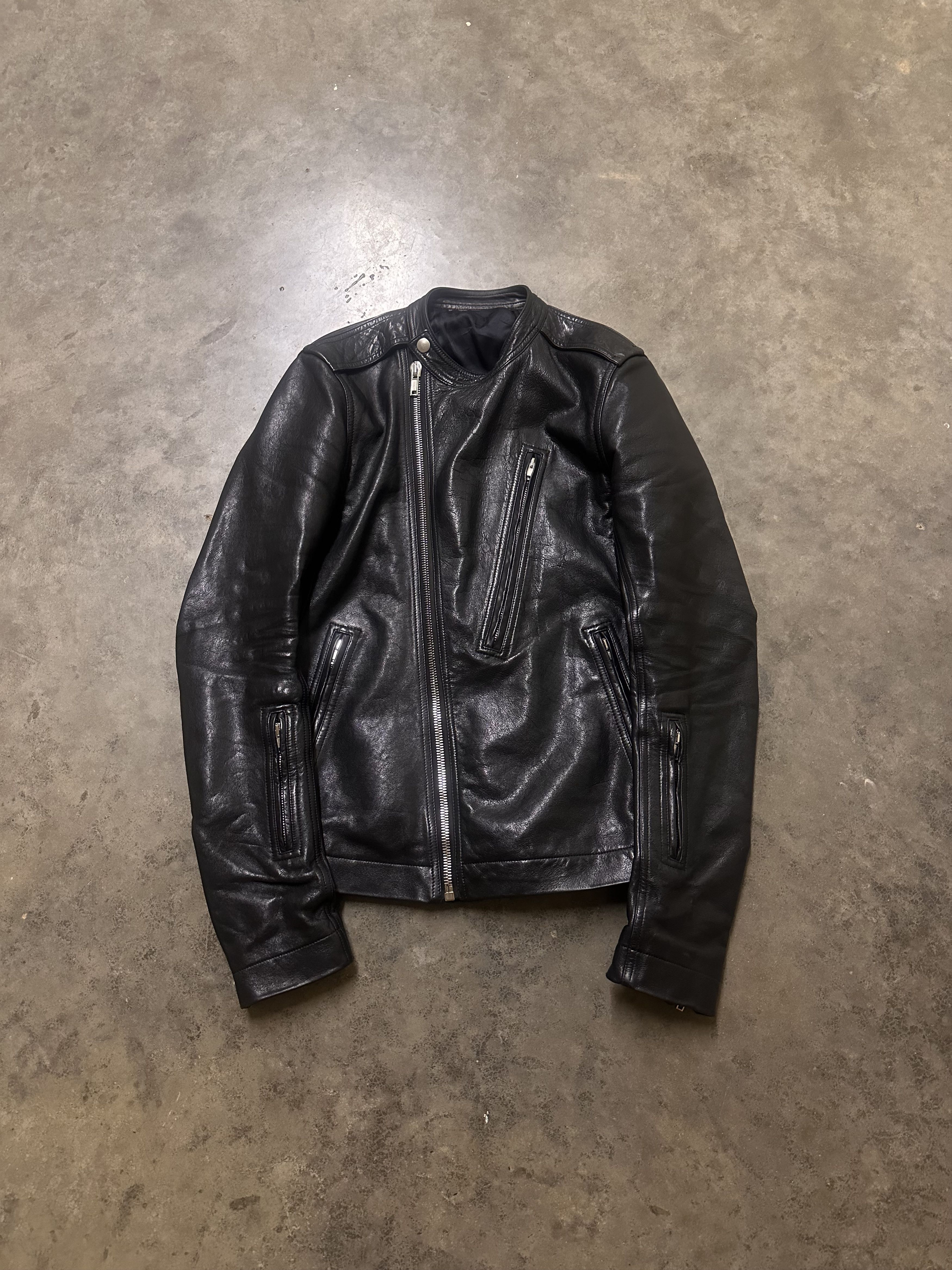 Rick Owens　ライダージャケット Rick Owens SS16 Washed Calf Multi-Zip Leather Jacket