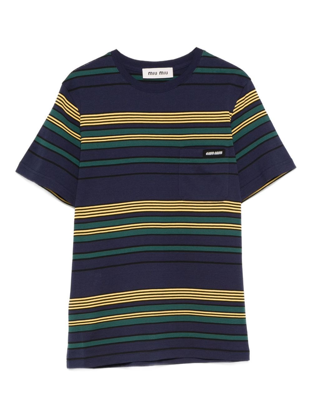 Miu Miu STRIPED COTTON T-SHIRT Size S / US 4 / IT 40 - 1 Thumbnail