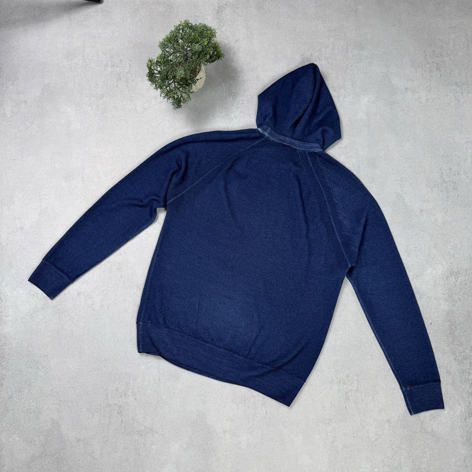 Aspesi Aspesi Men Wool Merino Sweater Hooded Blue Size 48 Size US M / EU 48-50 / 2 - 13 Thumbnail