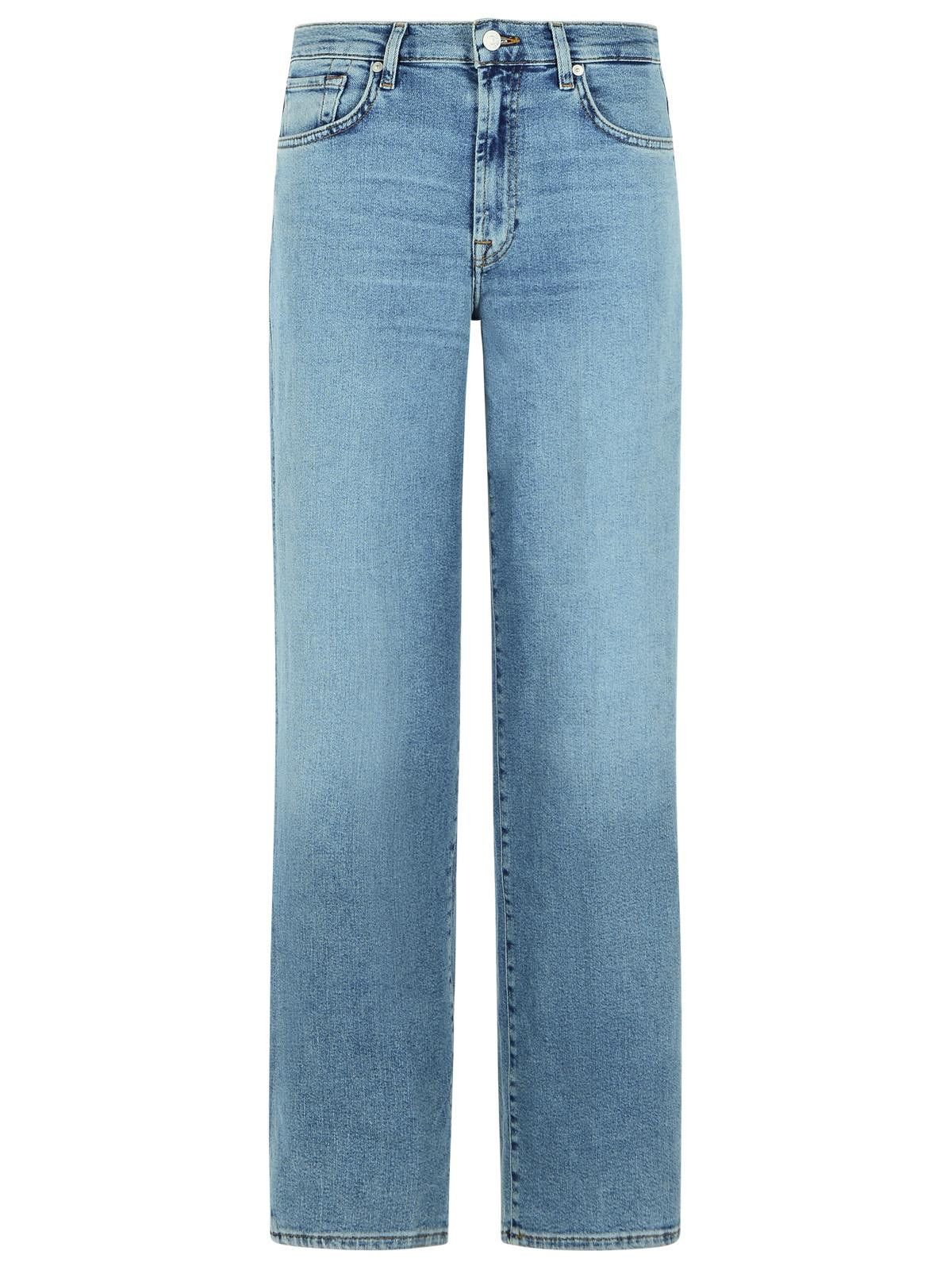 7 For All Mankind 7 FOR ALL MANKIND 'Stovepipe Straight' Light Blue Cotton Blend Jeans Size 26" / US 2 / IT 38 - 1 Thumbnail