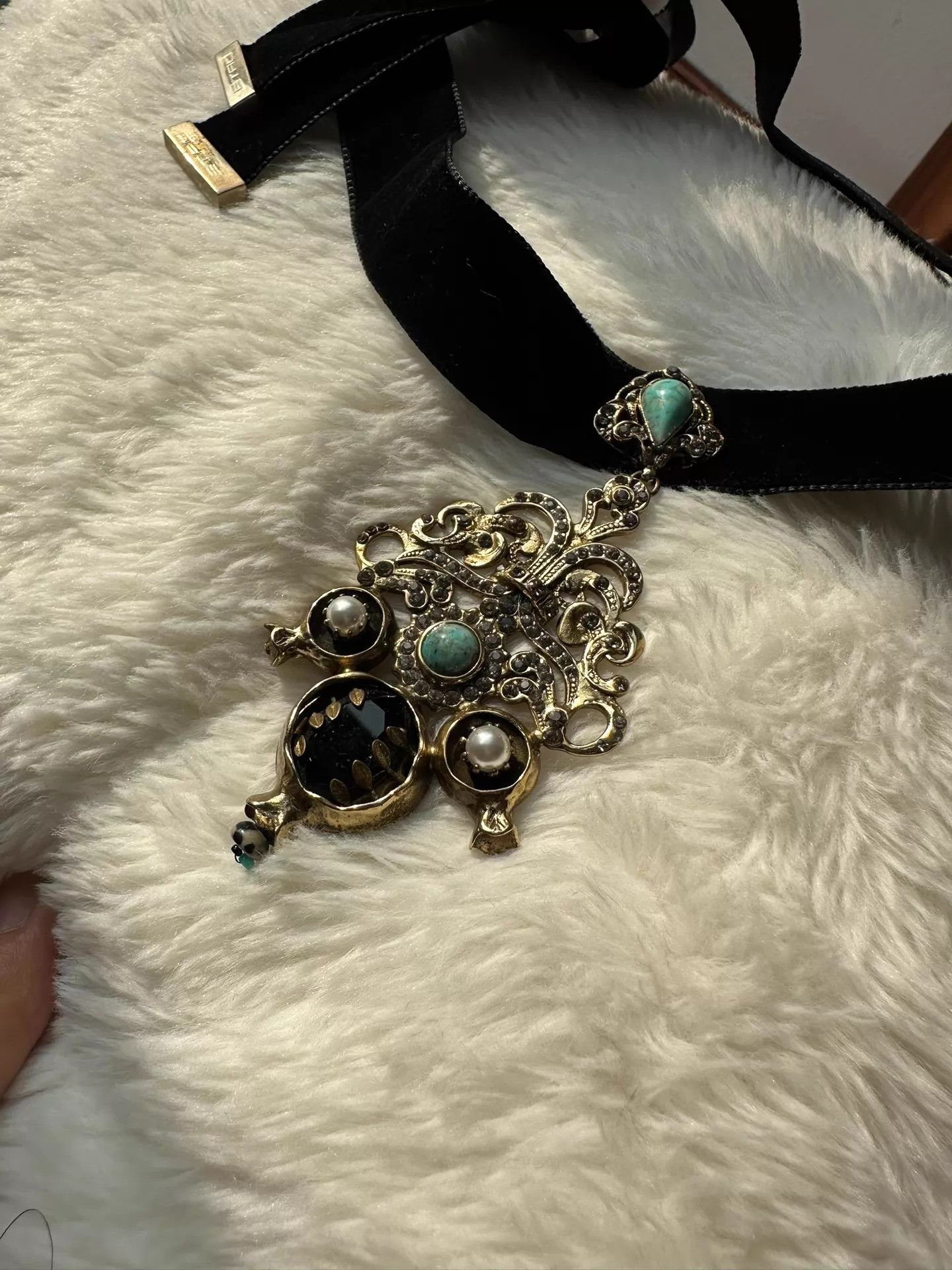 Other etro velvet turquoise pendant choker Size ONE SIZE - 2 Thumbnail
