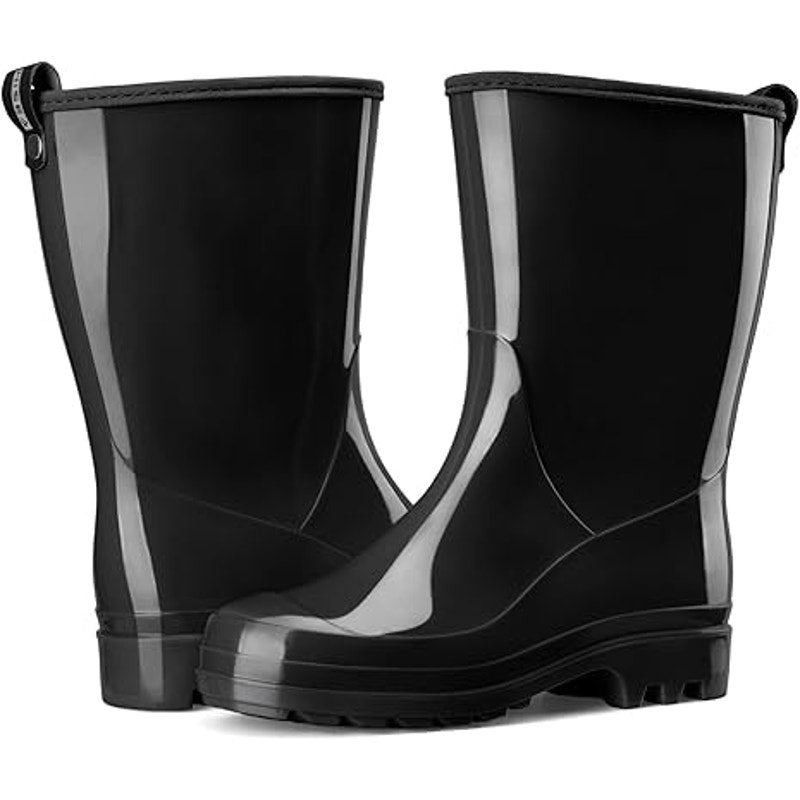 Other Hisea Women's Size 7 Black Waterproof Mid Calf Rain Boots Size US 7 / IT 37 - 5 Thumbnail