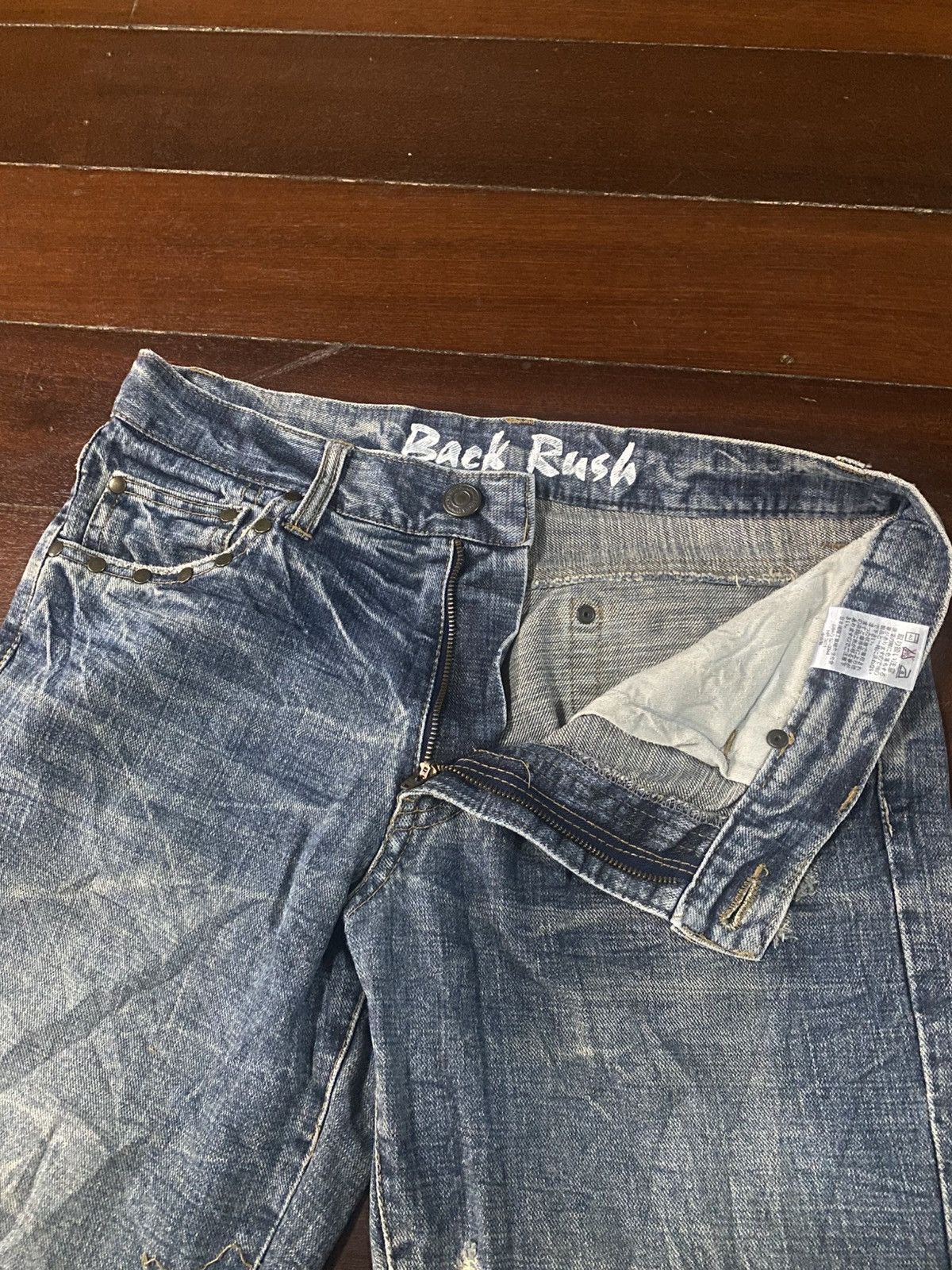 If Six Was Nine Rare design BACK RUSH style studded metal PUNK distressed Size US 34 / EU 50 - 15 Thumbnail