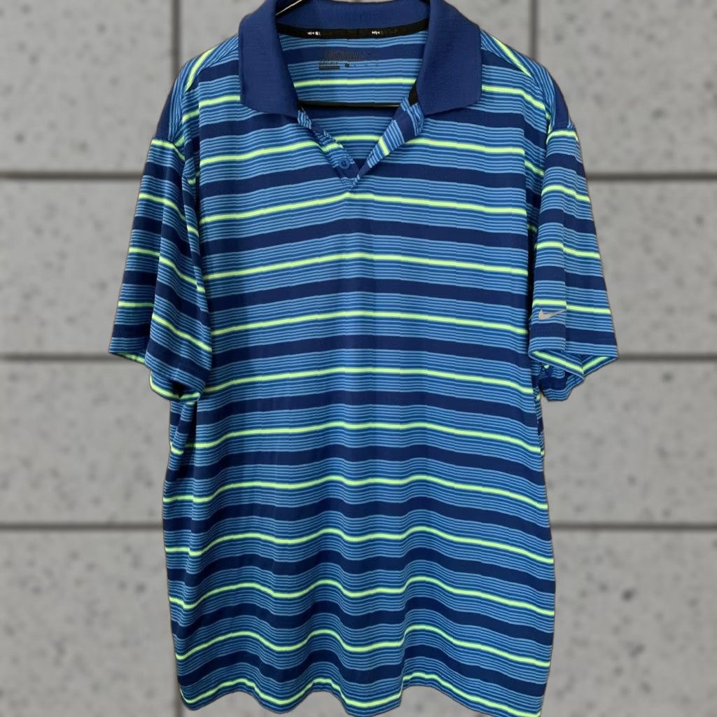 Nike Nike Golf Tour Performance Dri-Fit Polo Shirt XL Blue Short Sleeve Mens Polo Sports Golf Shirt Size US XL / EU 56 / 4 - 1 Thumbnail