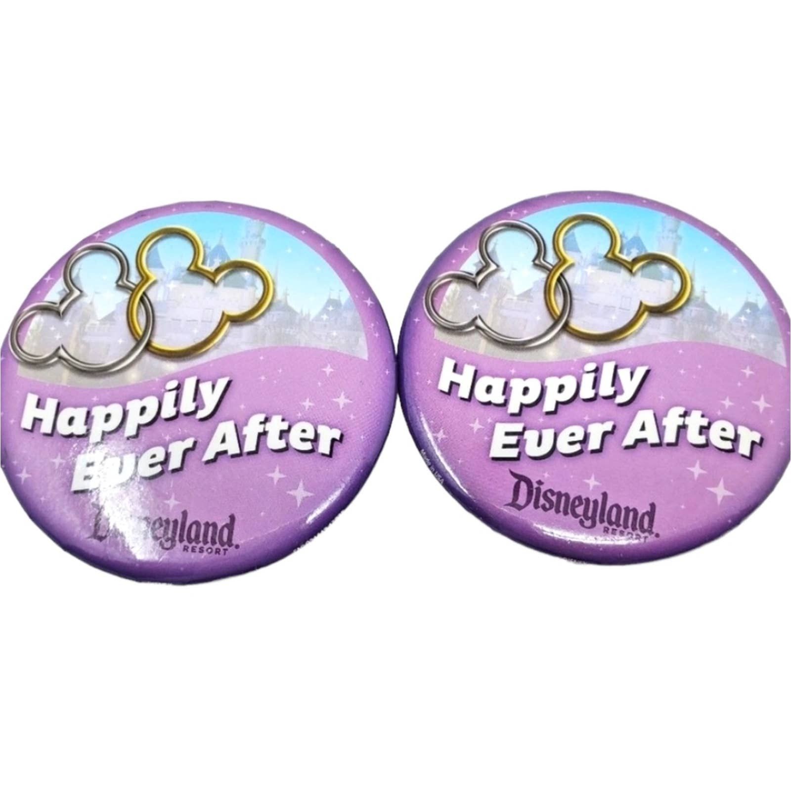 Disney Disneyland Mickey & Minnie Rings Pair of 2 Buttons | Grailed