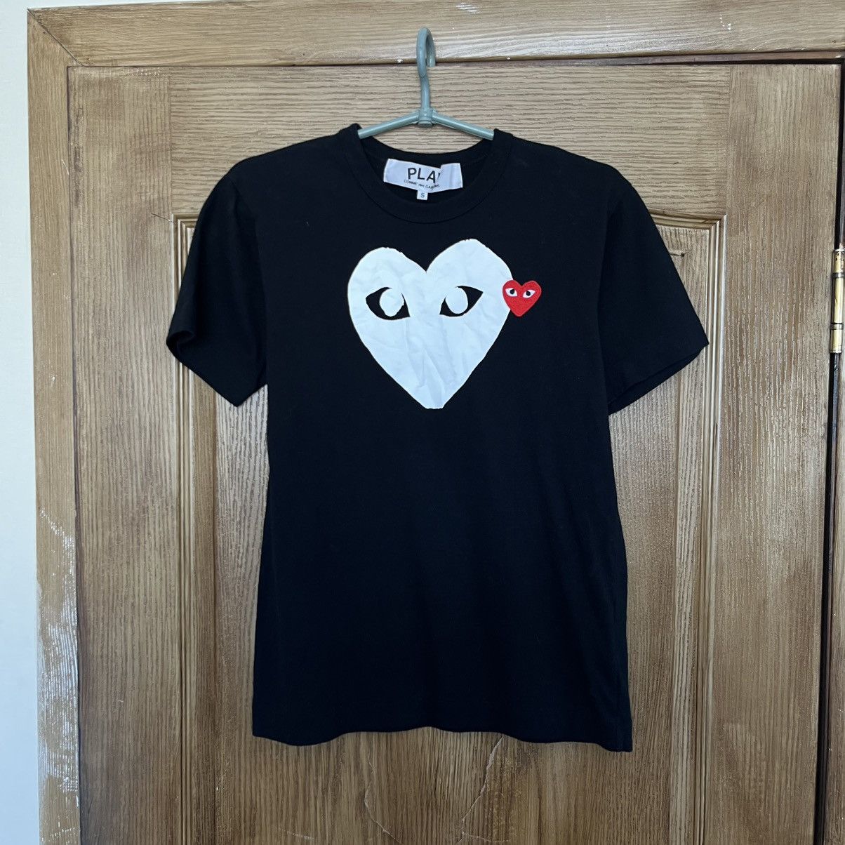 Comme des Garcons Rare Comme Des Garcons Play T-Shirt Black CDG Double Heart Size US S / EU 44-46 / 1 - 1 Thumbnail