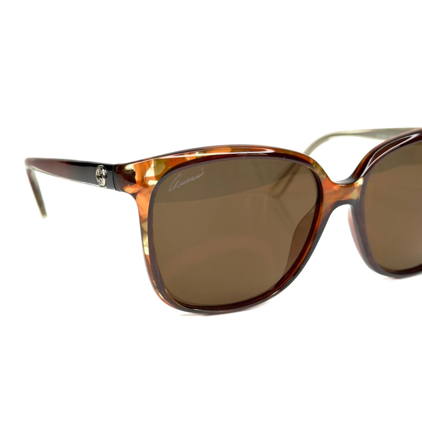 Gucci GUCCI GG3696S 3696 Crystal Brown Havana Mirrored Sunglasses Size ONE SIZE - 2 Thumbnail