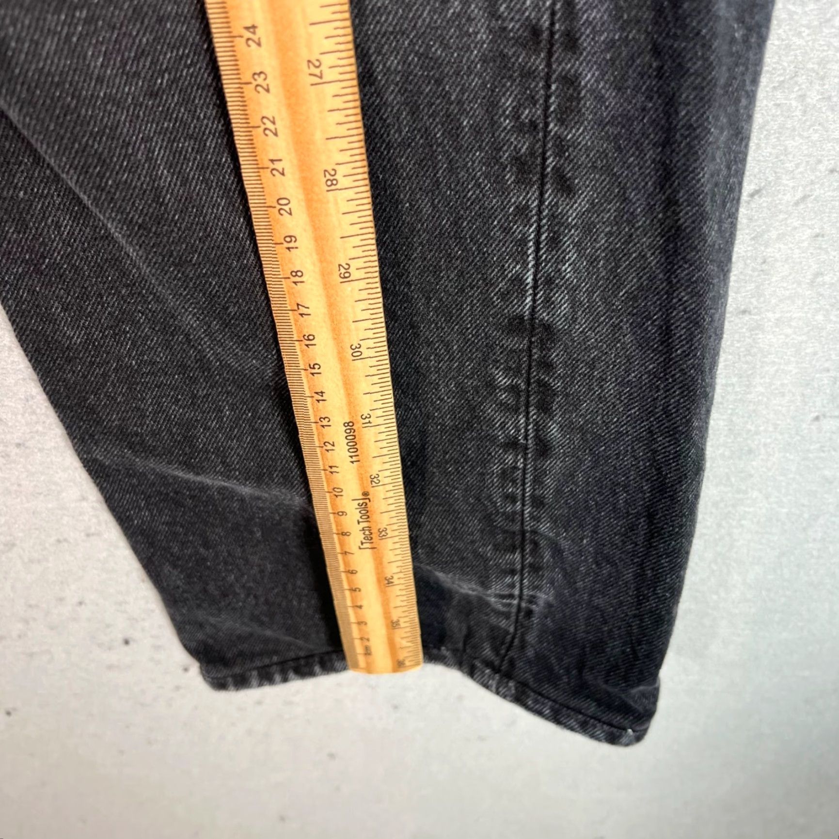 RE/DONE VINTAGE? No, Re/Done Mens 29 Straight Jeans Black Cotton Denim 5-Pocket Regular Inseam 26" Mid Rise Mens Size 29 Black Denim Jeans Size US 29 - 6 Thumbnail