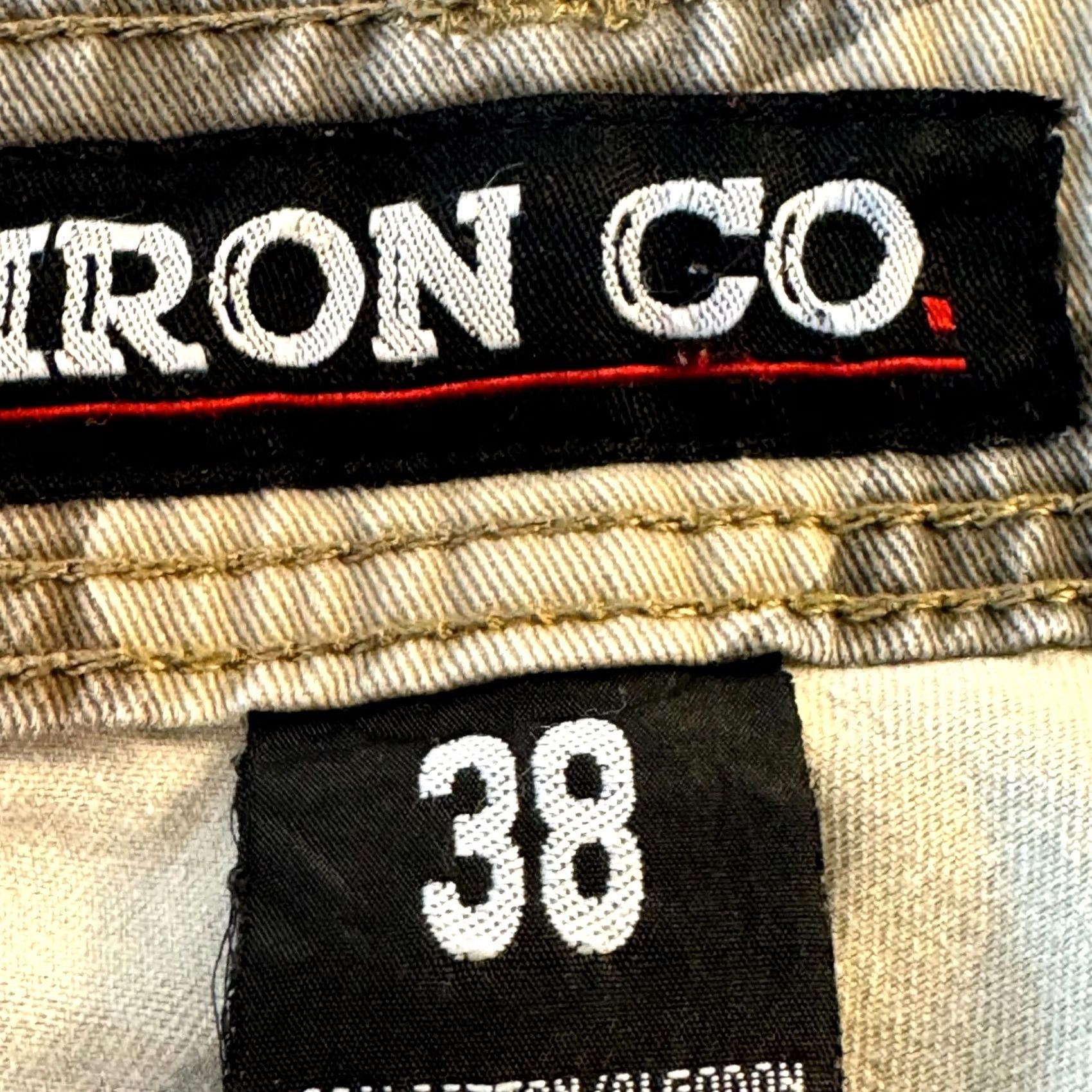 Vintage Iron Co. Men Cargo Shorts Beige Cotton High-Rise Pocket Classic Outdoor 38 Size US 38 / EU 54 - 4 Thumbnail