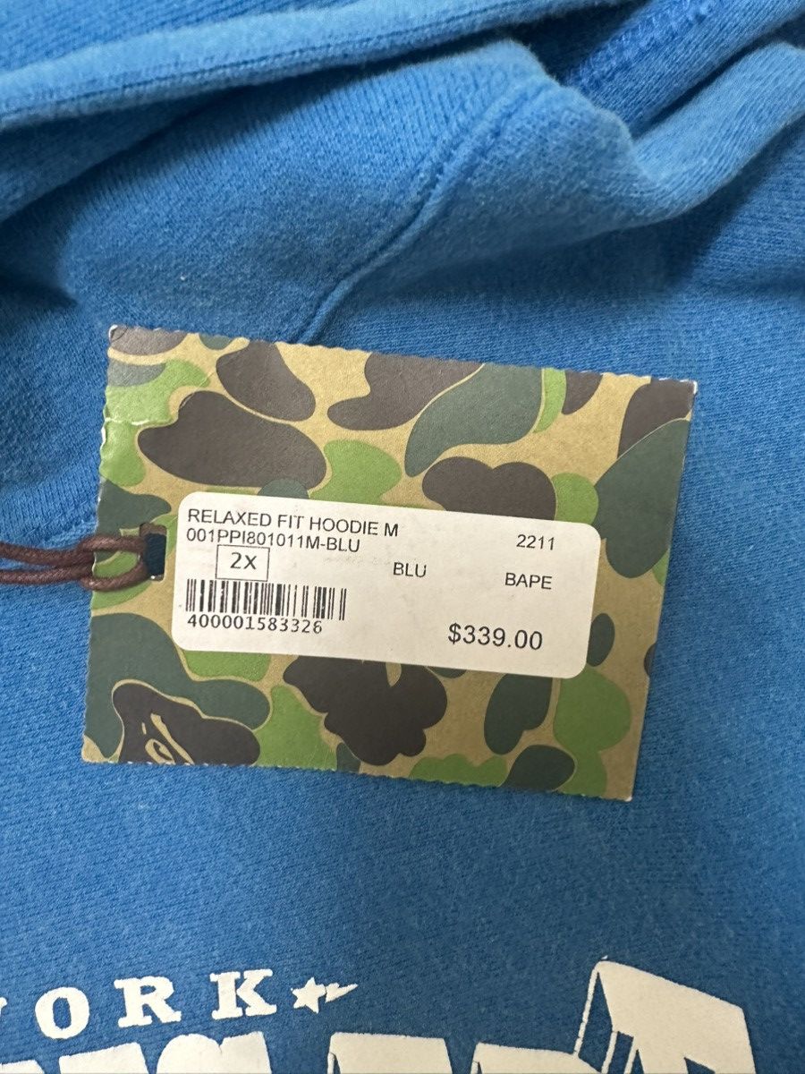 Bape Bape blue hoodie Size US XXL / EU 58 / 5 - 7 Thumbnail