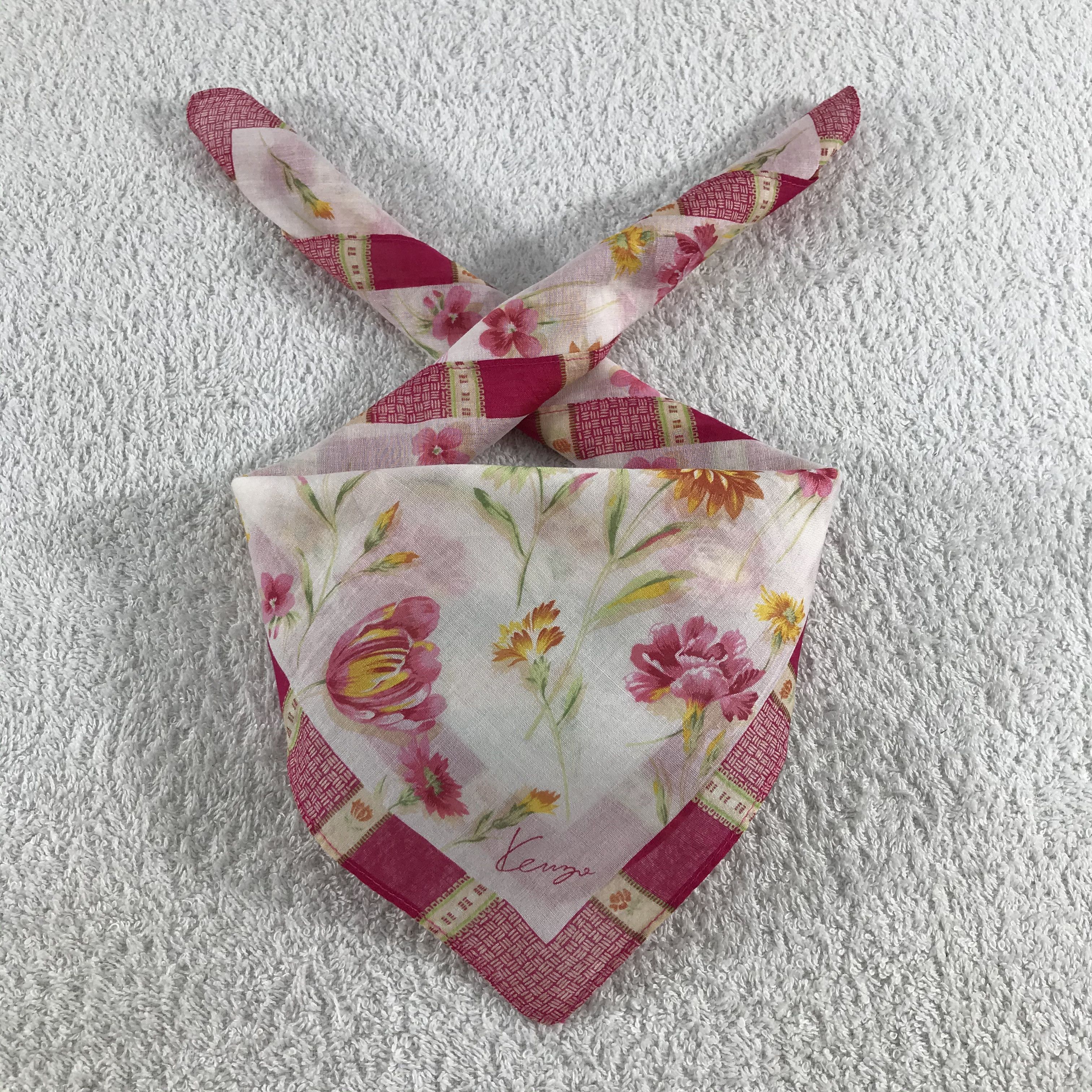 Kenzo × Vintage Kenzo Bandana / Handkerchief / Neckerchief - S275 Size ONE SIZE - 3 Thumbnail