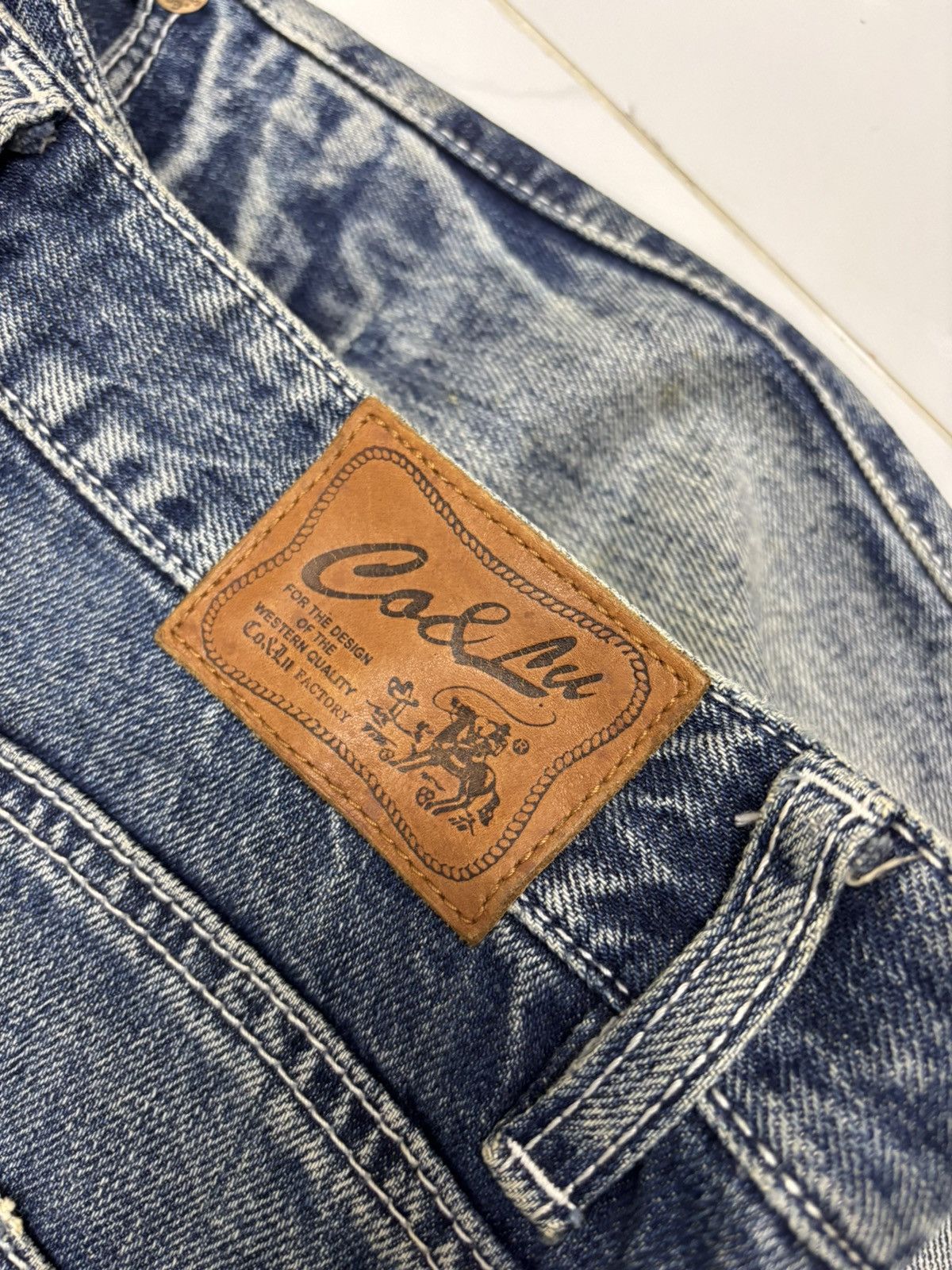 Kapital Cocolulu Slim Regular Clawmark Distressed Denim Jeans Size US 30 / EU 46 - 9 Thumbnail