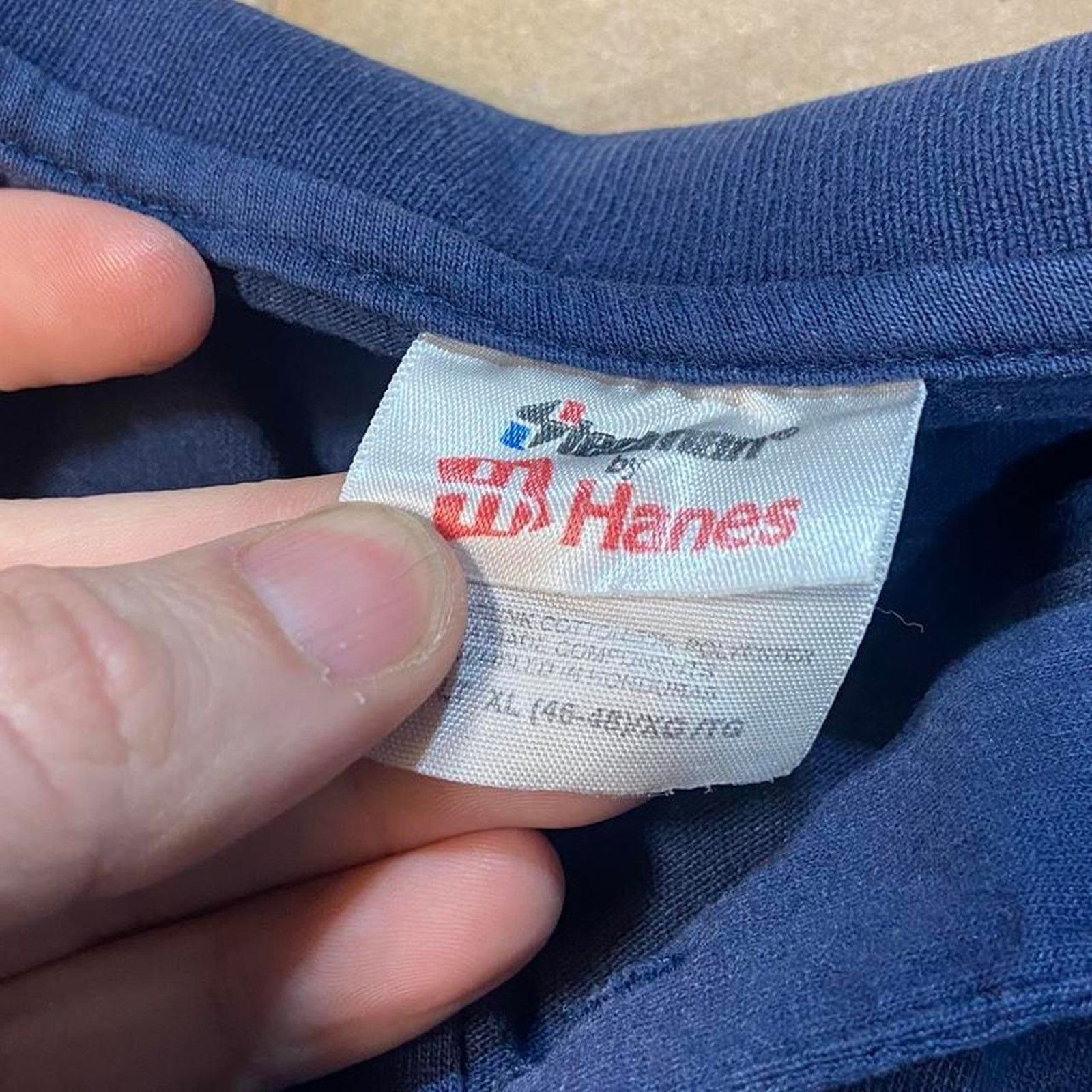 Hanes 80s navy stedman hanes Size US XL / EU 56 / 4 - 3 Thumbnail