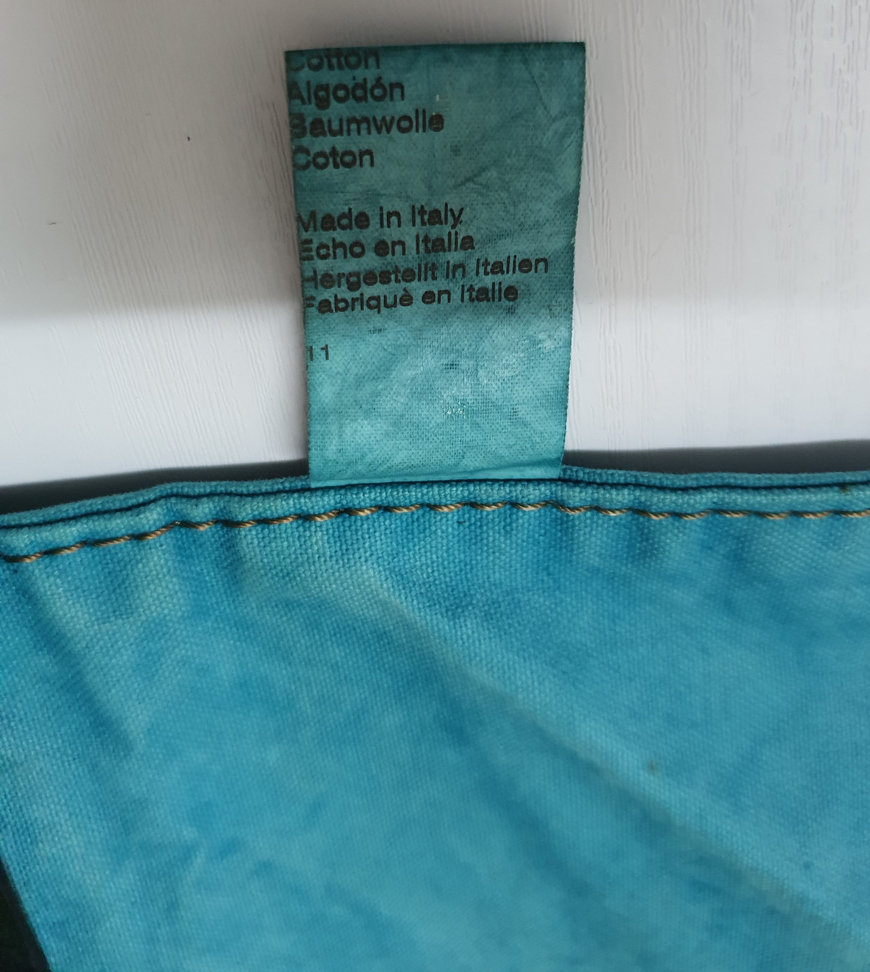 Other CAMPOMAGGI Ocean Blue Canvas Leather Bag ITALY Size ONE SIZE - 12 Thumbnail