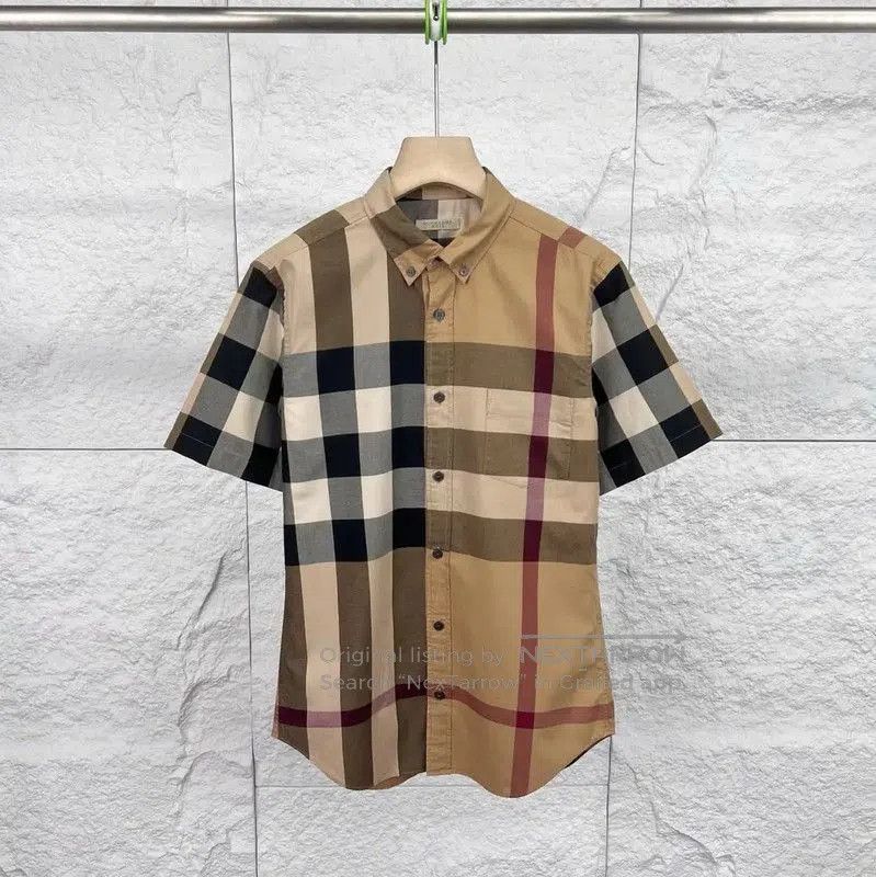 Burberry Burberry Khaki Short Sleeve Shirt for Men. Size US S / EU 44-46 / 1 - 1 Thumbnail