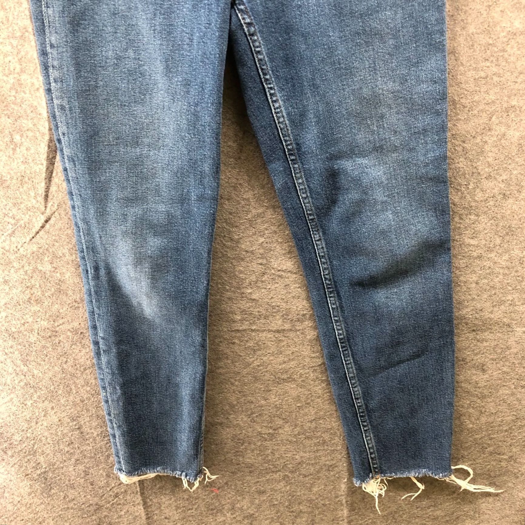 RE/DONE VINTAGE Re/Done 90s High Rise Ankle Crop Jeans Womens 26 Dark Stone Button Fly Blue Size 26" / US 2 / IT 38 - 4 Thumbnail