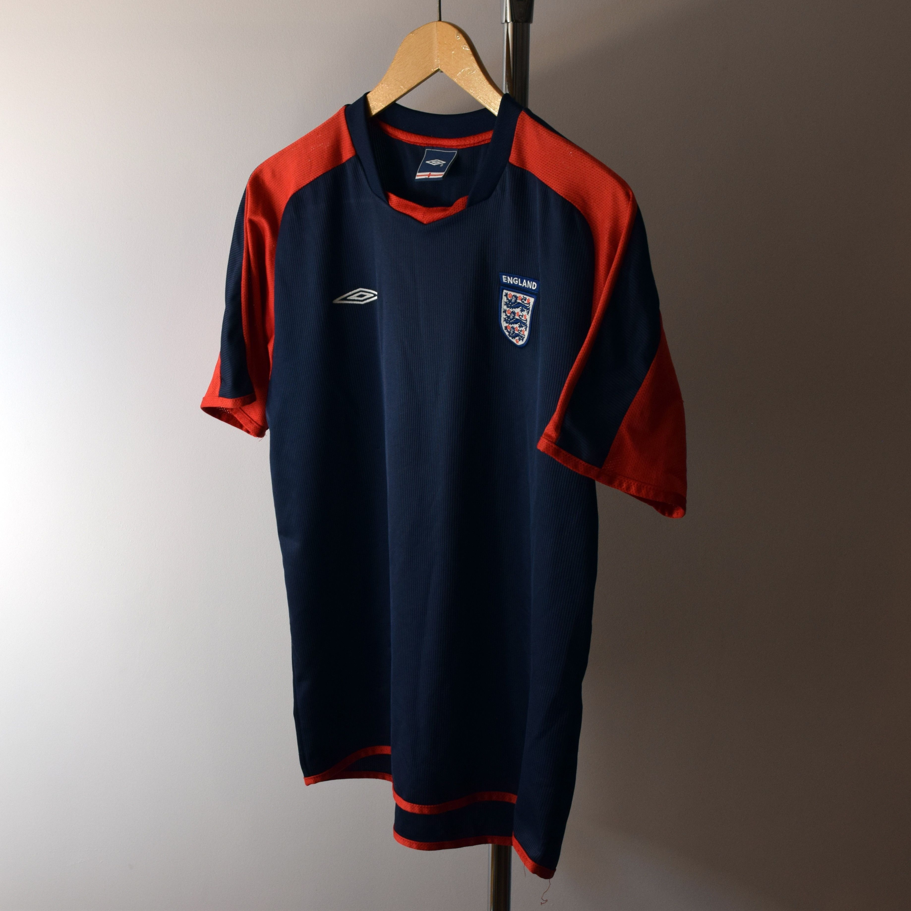 Maillot Domicile Angleterre 2001-2003 Umbro – Taille M, Manches Longues