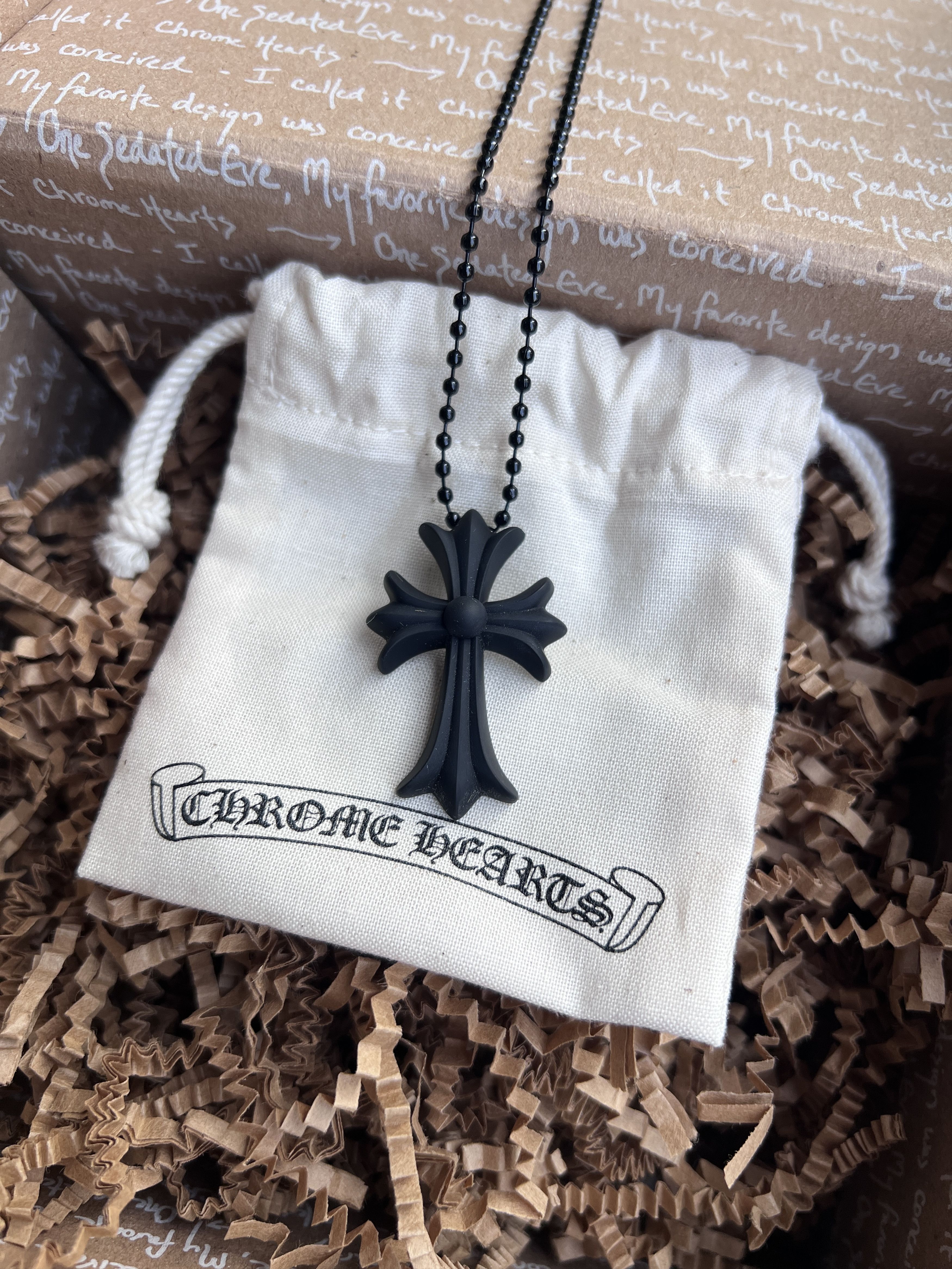 Chrome Hearts Chrome Hearts Cross Silicone Necklace Size ONE SIZE - 2 Thumbnail
