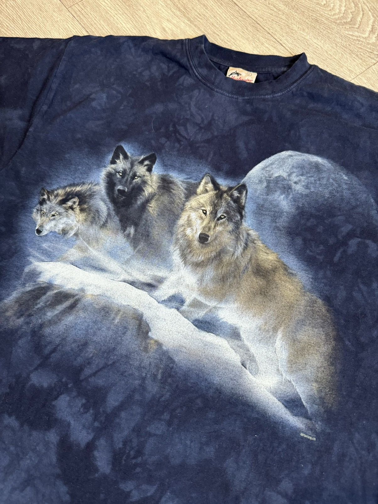 Vintage 🔷Vintage Animal Wolf Tie Dye T-shirt🔷 Size US L / EU 52-54 / 3 - 2 Thumbnail