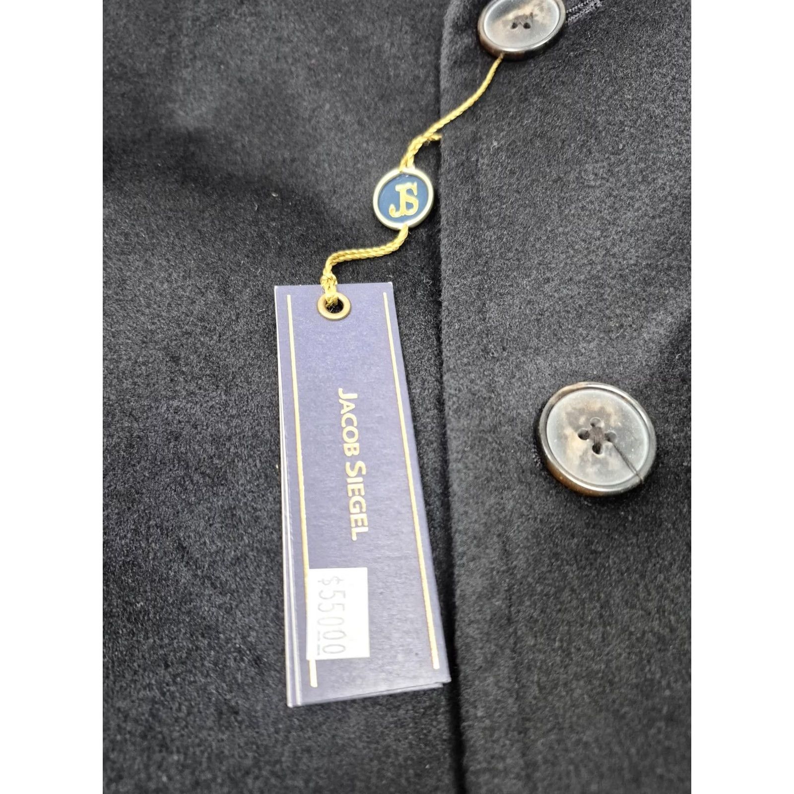 Vintage Jacob Siegel Coat Mens 50R Black Wool Loro Piana Storm System Overcoat Size US M / EU 48-50 / 2 - 2 Thumbnail