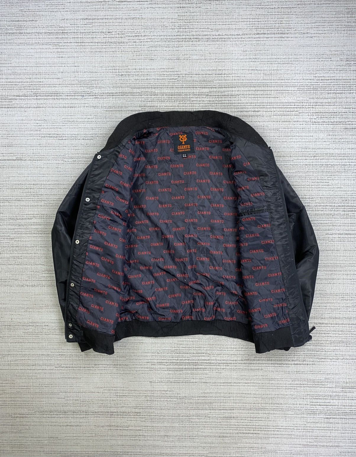 Giant × Vintage Vintage Yomiuri Giants Baseball Buttoned Bombers Jacket Size US L / EU 52-54 / 3 - 6 Thumbnail