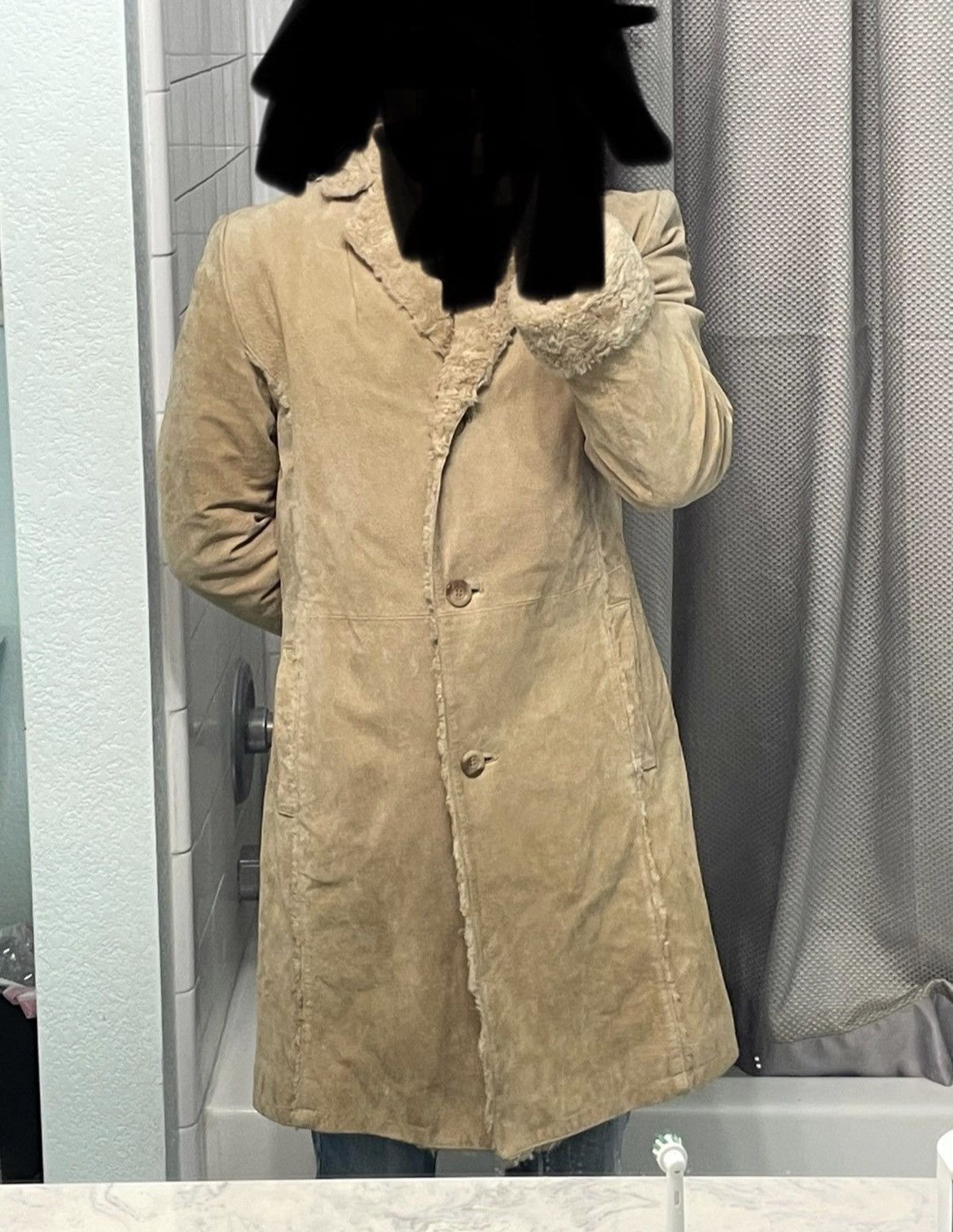 Vintage Vintage 70s Pimp Style Suede Leather Long Coat faux Fur Smal Size S / US 4 / IT 40 - 9 Thumbnail