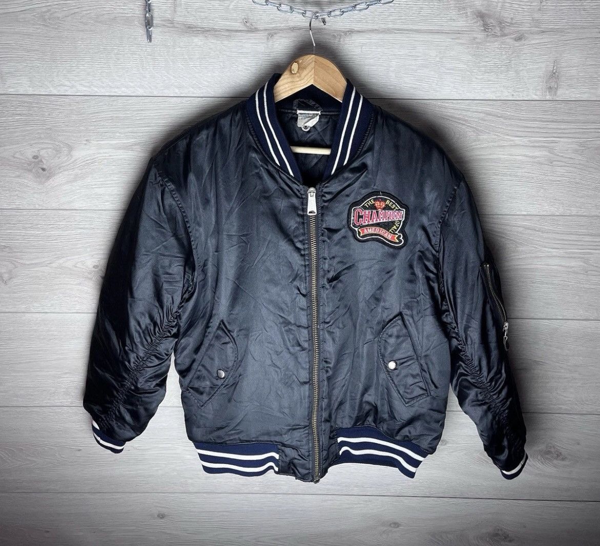 Japanese Brand Vintage bomber MA-1 CHAMPION AMERICAN Y2K retro men’s size M Size US M / EU 48-50 / 2 - 1 Thumbnail