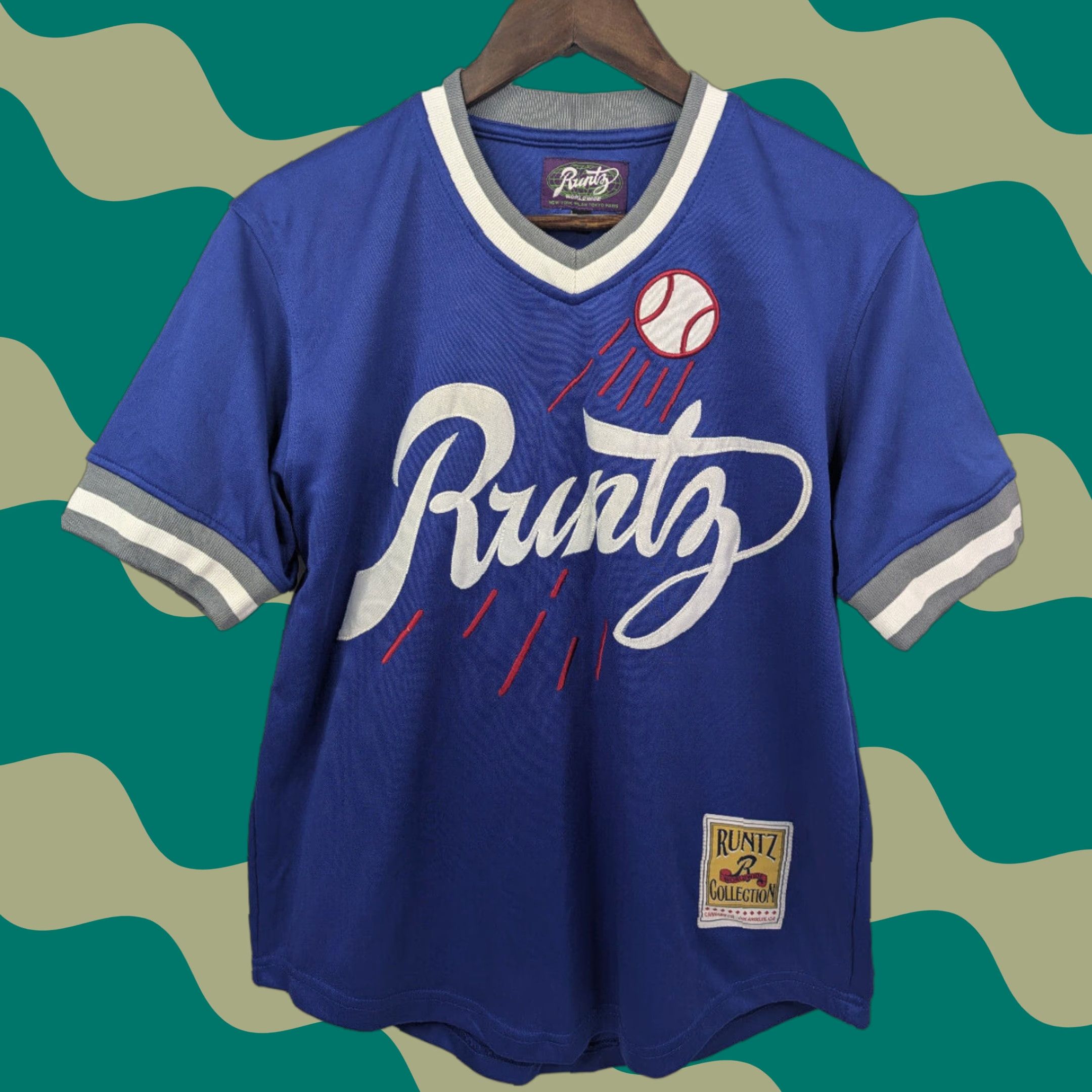 Vintage Runtz Shirt Men’s Size Small Blue 03790-RYL Dodgers Angel 100% Polyester Short Sleeve Vintage No Size US S / EU 44-46 / 1 - 1 Thumbnail