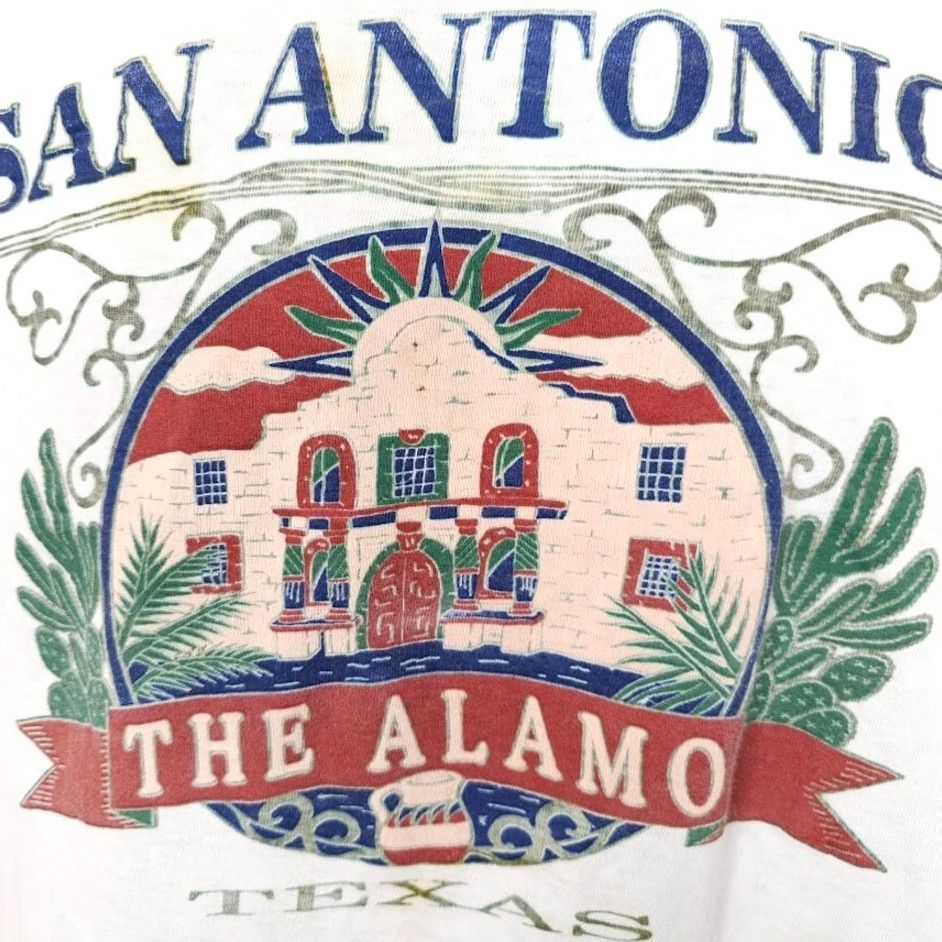 Vintage VINTAGE San Antonio T Shirt Mens Large White 90s The Alamo Texas Travel Men Shirt White 90s San Antonio Travel Size US L / EU 52-54 / 3 - 3 Thumbnail
