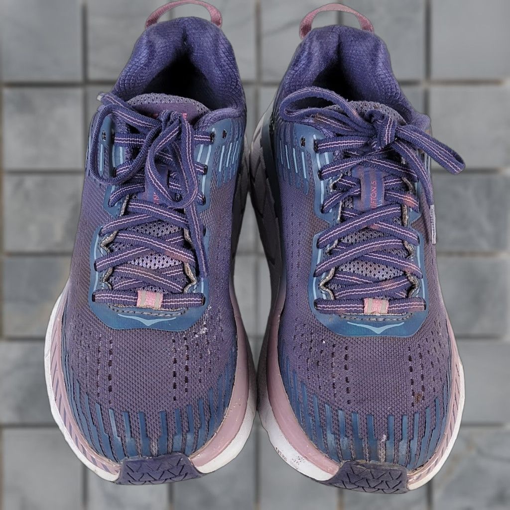 Vintage Hoka One One Women's Size 6/37.5 Clifton 5 Running Sneakers Blue Purple Clifton 5 Sneaker Women Shoe Size US 6 / IT 36 - 1 Thumbnail