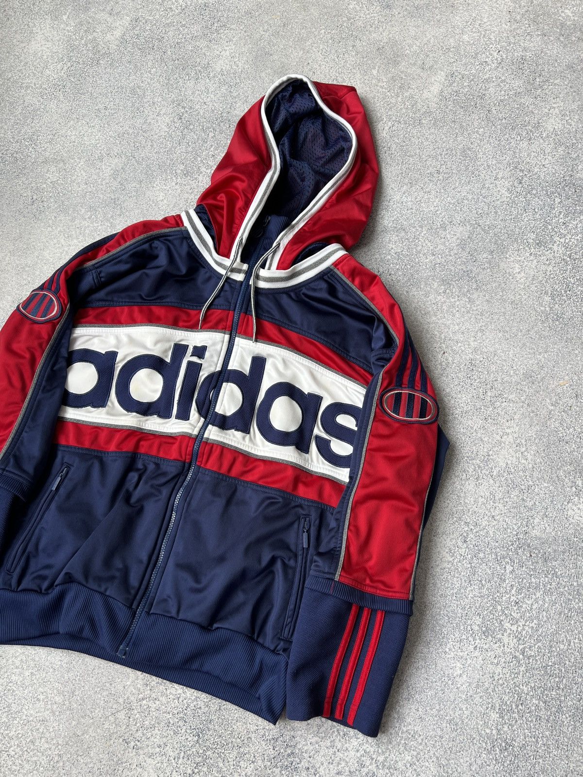 Adidas × Vintage Vintage Adidas big logo 90s style zip hoodie Size US M / EU 48-50 / 2 - 4 Thumbnail