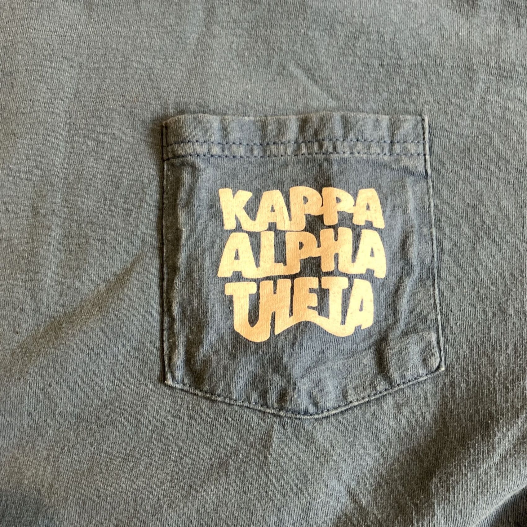 Hanes KAPPA ALPHA THETA Grease VS Greek Double Sided T Shirt Travolta XL Blue Hanes Mens Graphic Print Short Sleeve Regular Fit Awesome Size US XL / EU 56 / 4 - 2 Thumbnail