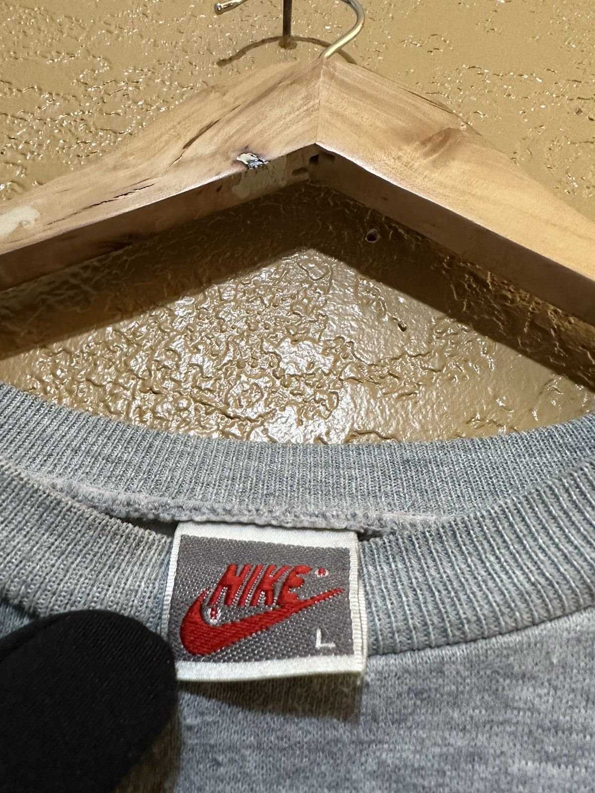 Nike × Vintage Vintage 1980 Nike Spellout Swoosh Sweatshirt Large Size US L / EU 52-54 / 3 - 5 Thumbnail