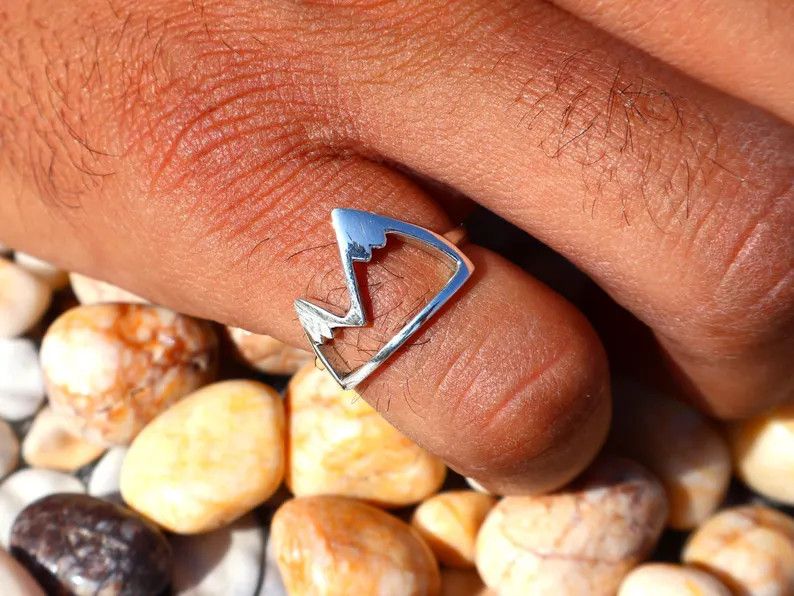 Handmade Handmade Heartbeat Ring, 925 Silver Ring, Statement Jewelry Size ONE SIZE - 7 Thumbnail