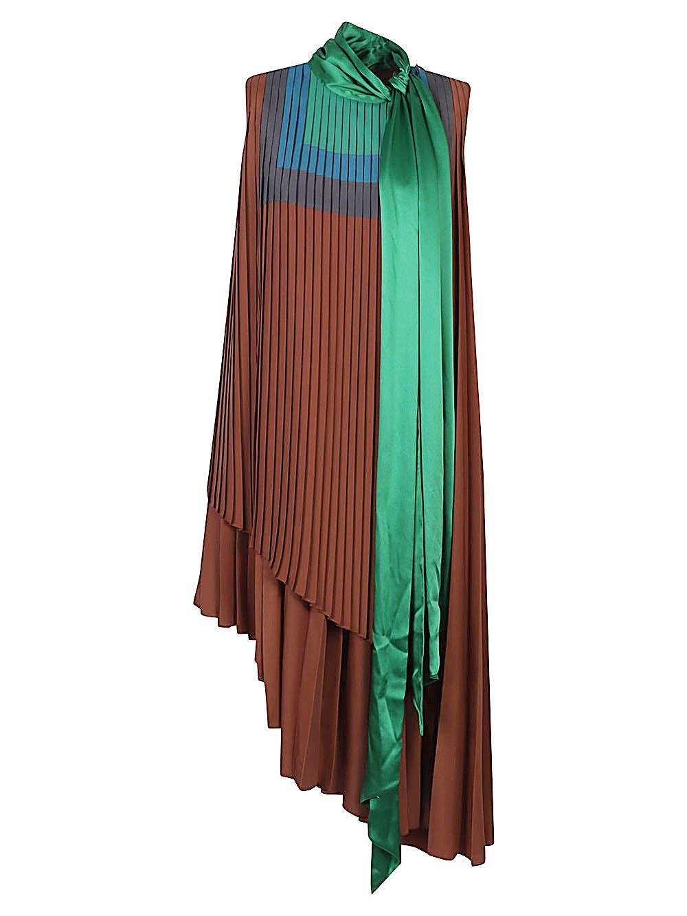Loewe PLEATED ASYMMETRIC DRESS Size XS / US 0-2 / IT 36-38 - 1 Thumbnail