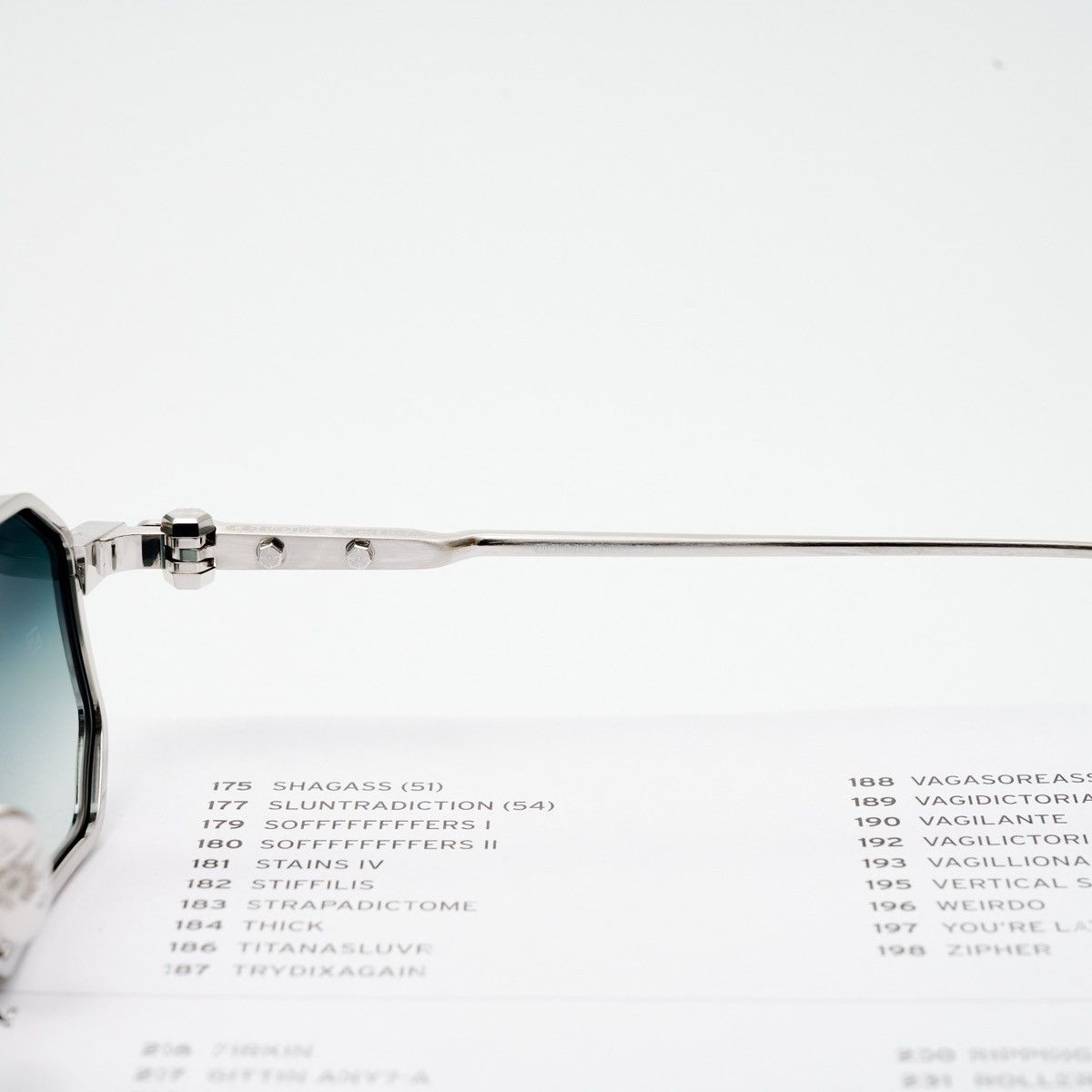 Chrome Hearts CHROME HEARTS RUMP SHINY SILVER - BRUSHED SILVER SUNGLASSES Size ONE SIZE - 4 Thumbnail