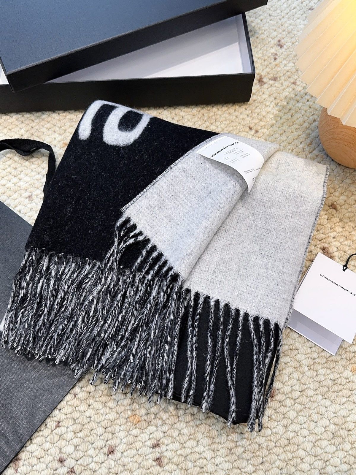 Alexander Wang Alexander Wang black scarf Size ONE SIZE - 6 Thumbnail