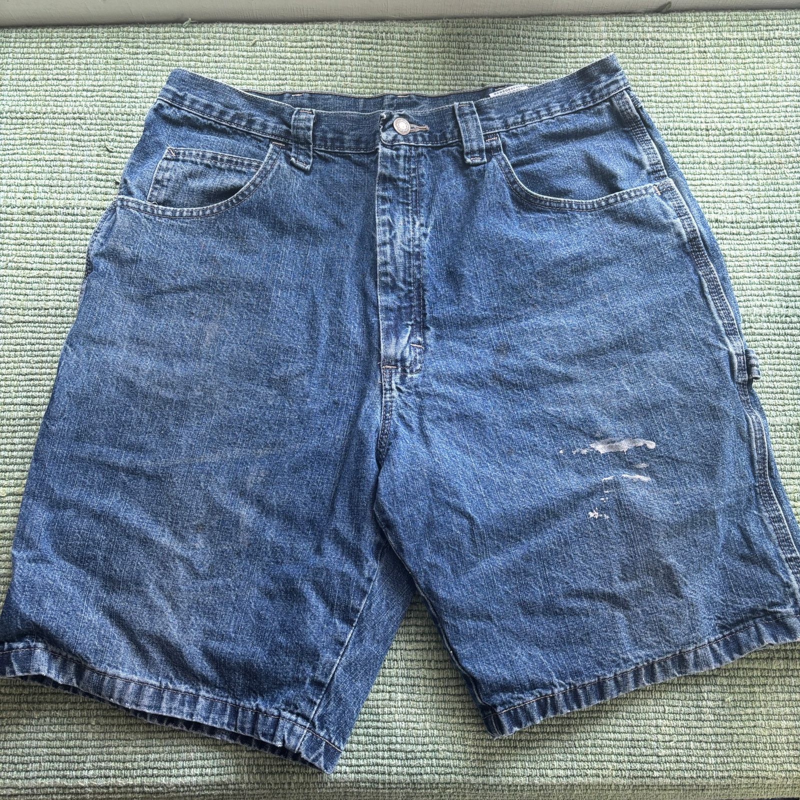 Wrangler Vintage Y2K Wrangler Dark Blue Denim Jean Shorts Sz 34 Size US 34 / EU 50 - 1 Thumbnail